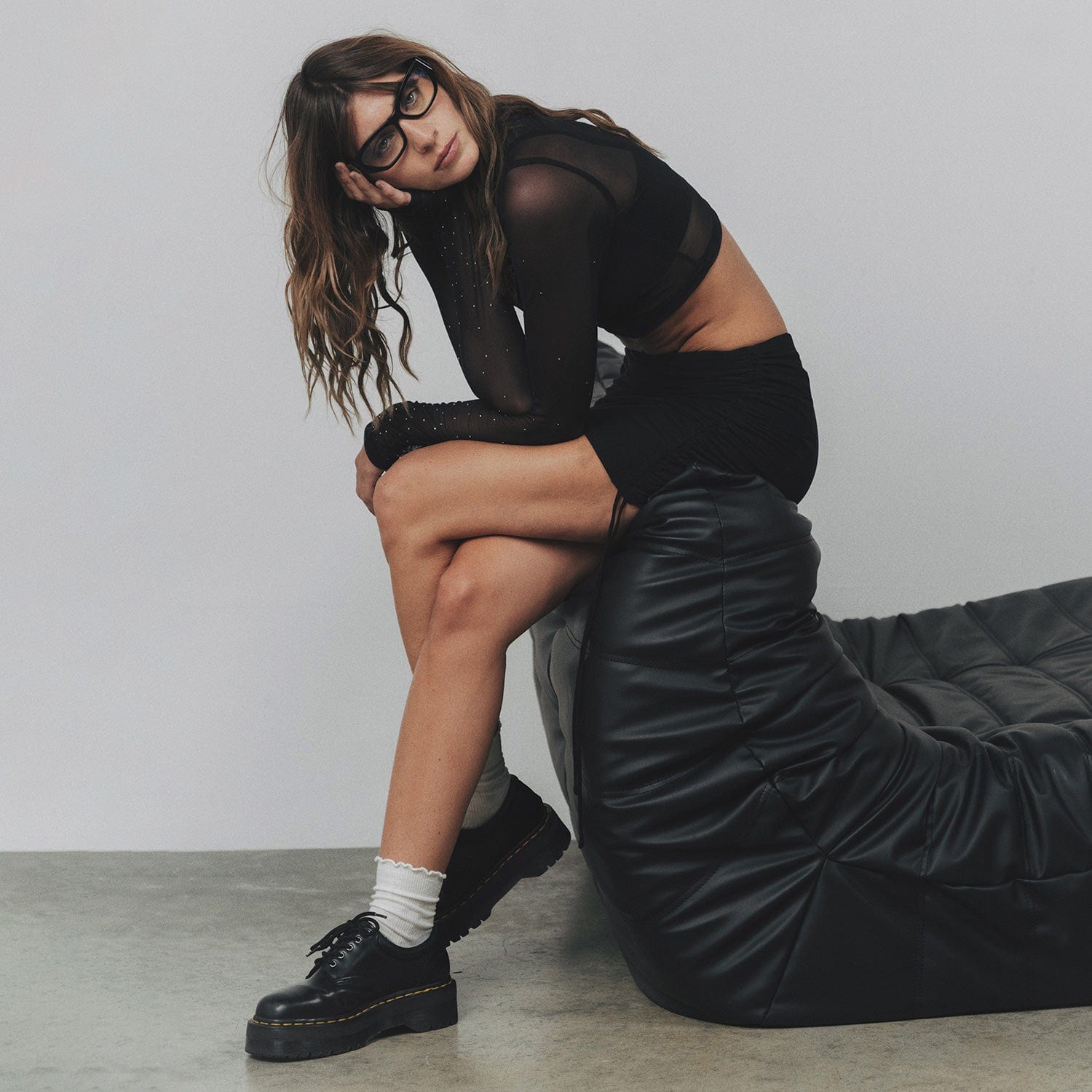 Mesh Mini Skirt - Black - imagen 3