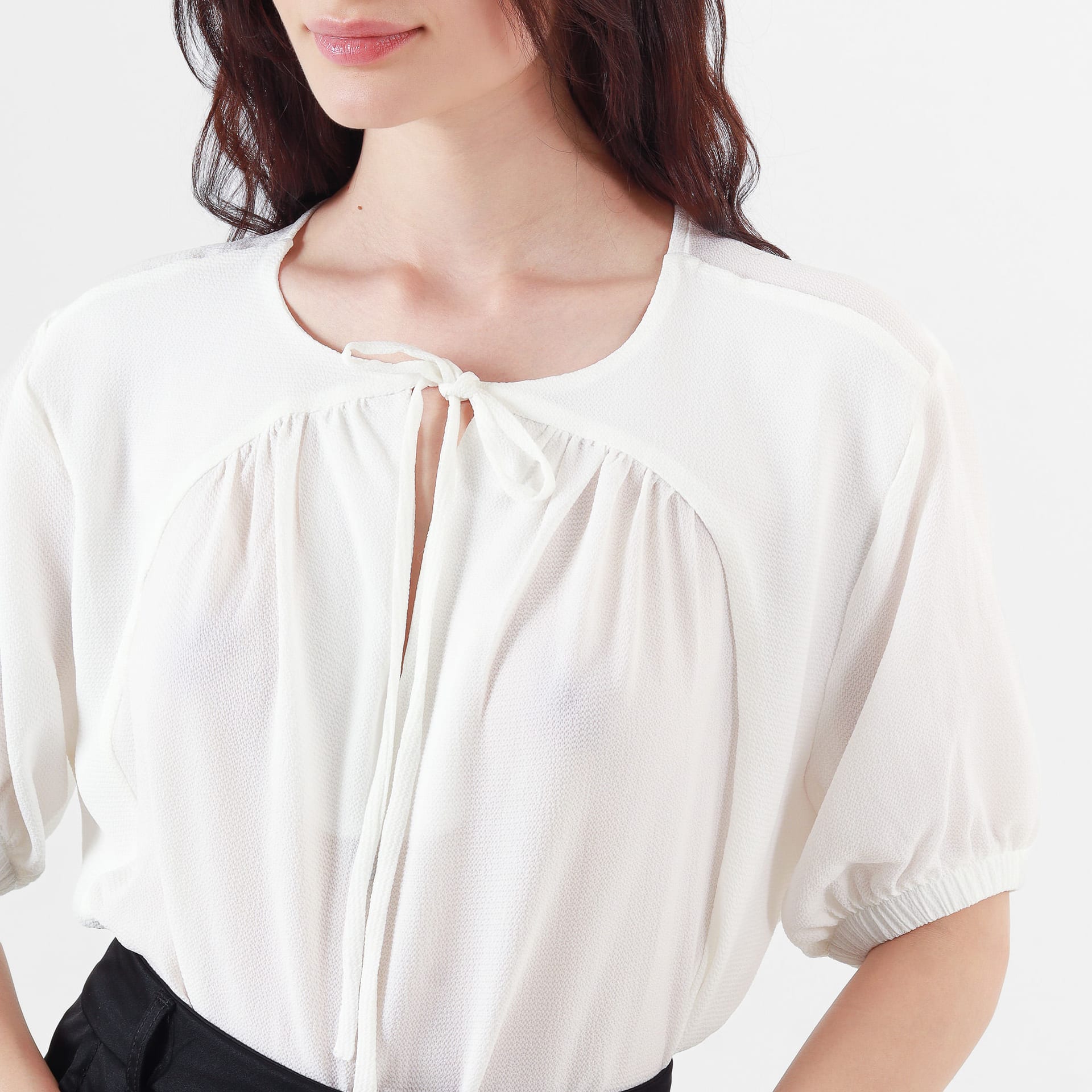 Blusa Cuello Redondo Manga 3Cuartos - imagen 2