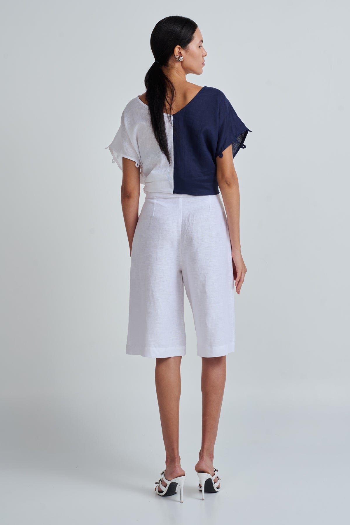 EMI TOP WHITE/NAVY/NATURAL - imagen 3