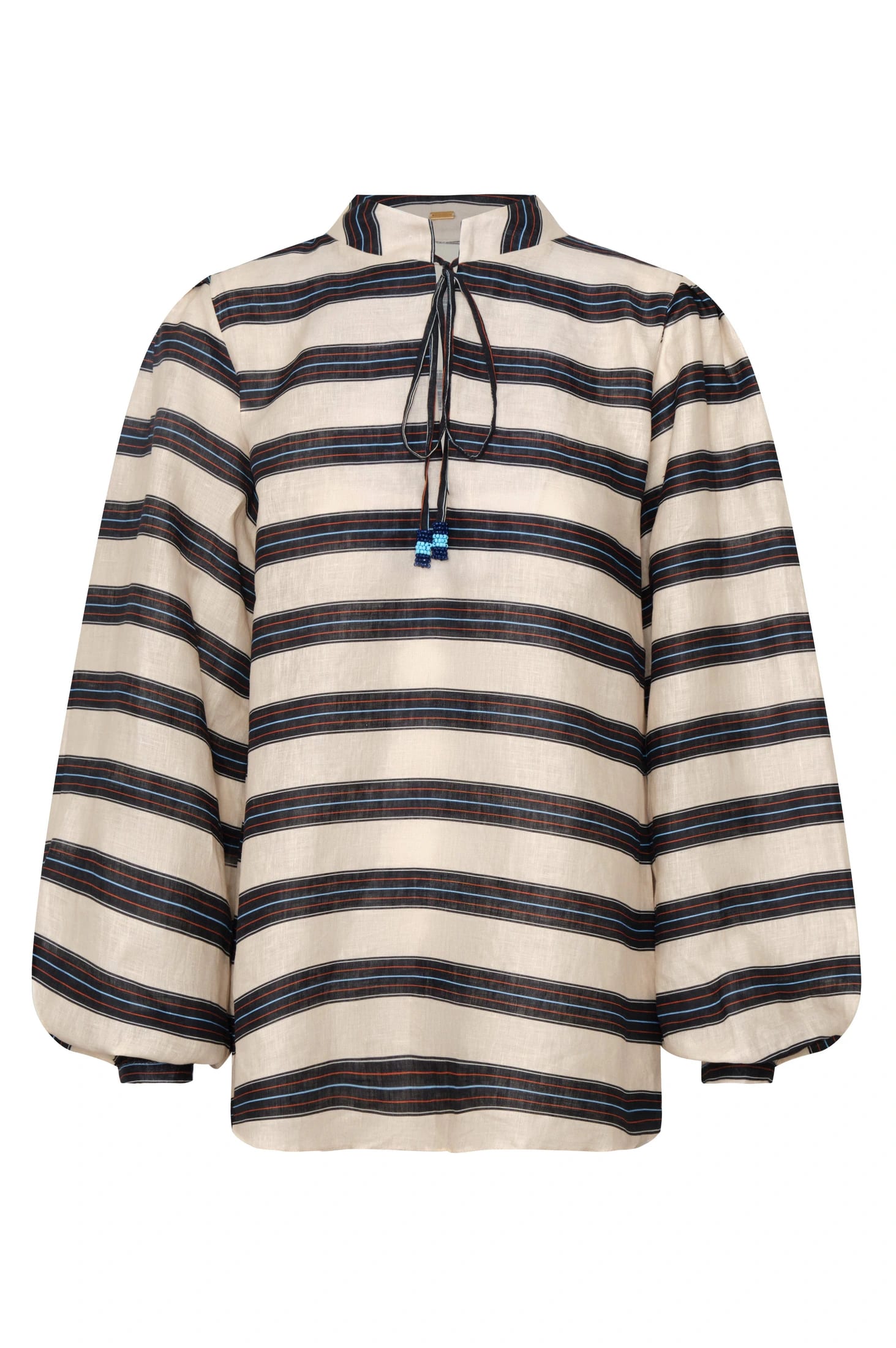 Las Rosas Linen Shirt / Navy Stripes - imagen 1