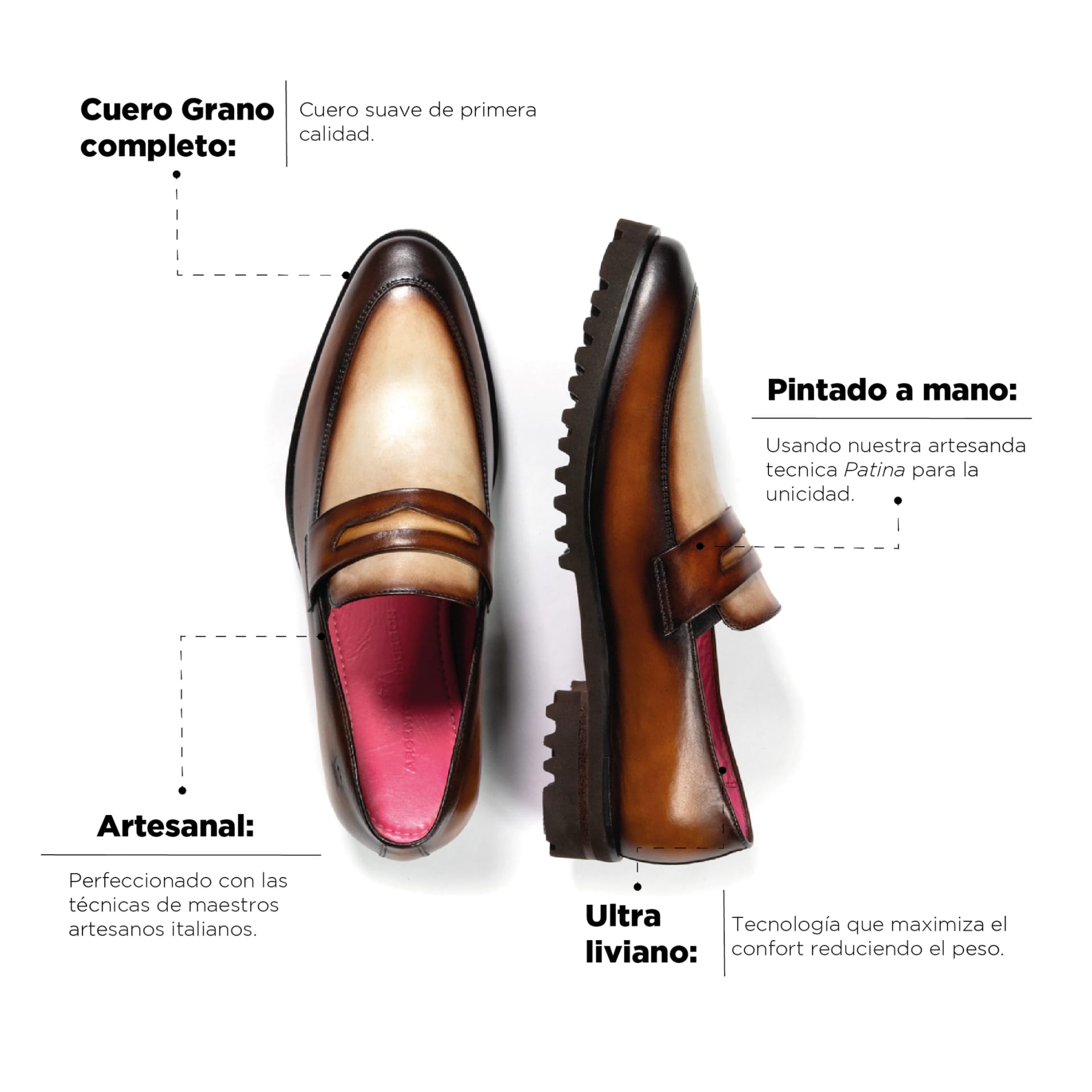 Mocasín Alessandro Brulee Suela Ultraliviana - imagen 4