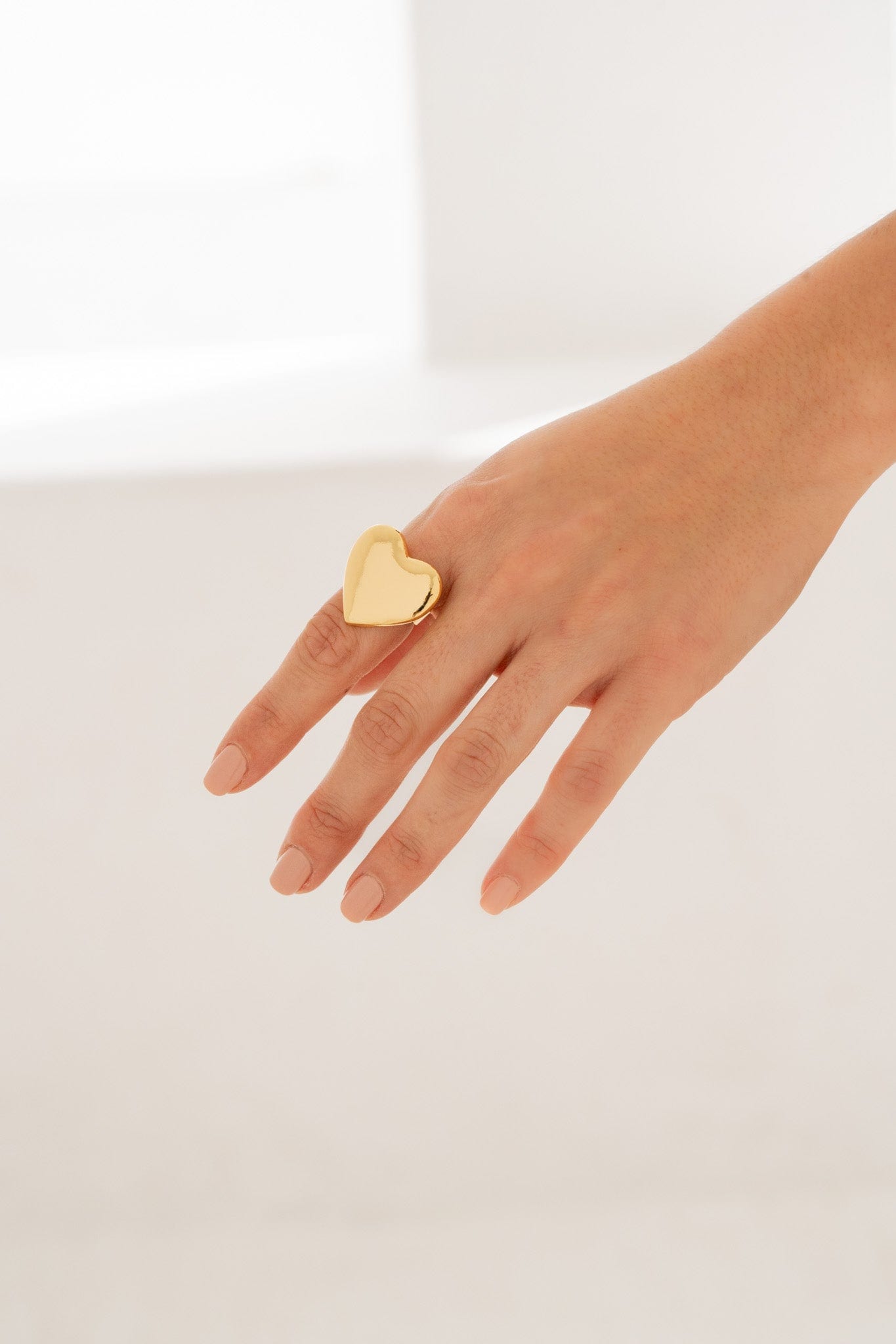 Anillo Corazón Liso Graduable - imagen 3
