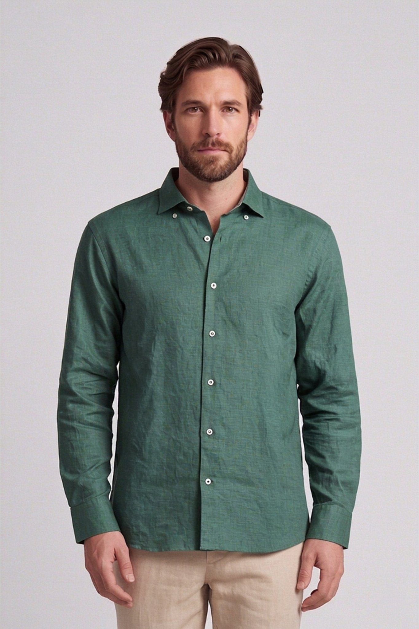 Camisa manga larga en Lino para hombre Jon Sonen 010225056 - imagen 3