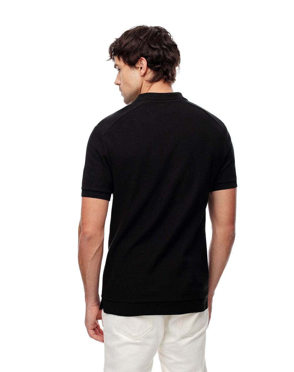 Polo regular algodón negra hombre - imagen 8
