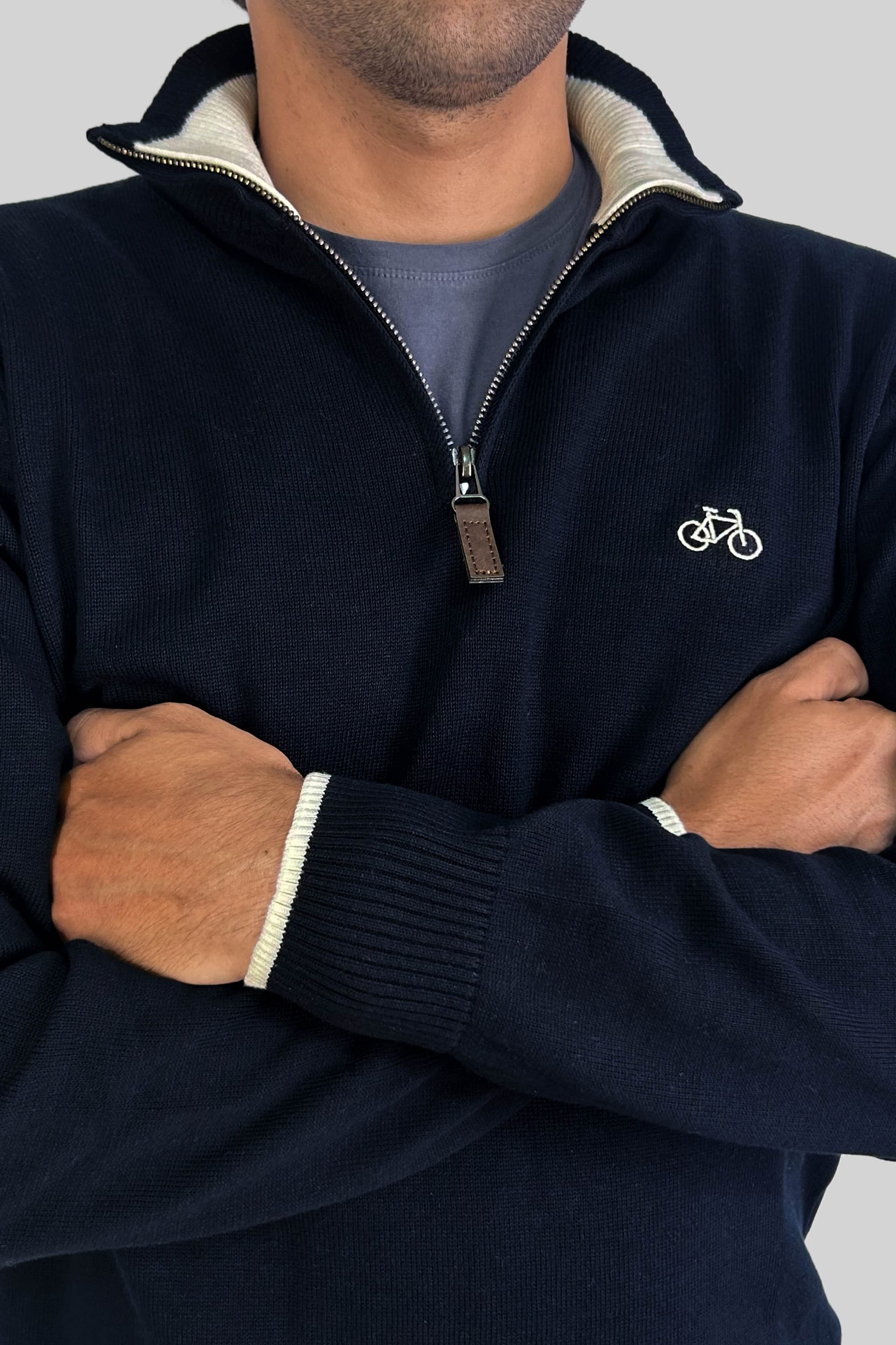 SACO HALF ZIP AZUL NAVY - imagen 3