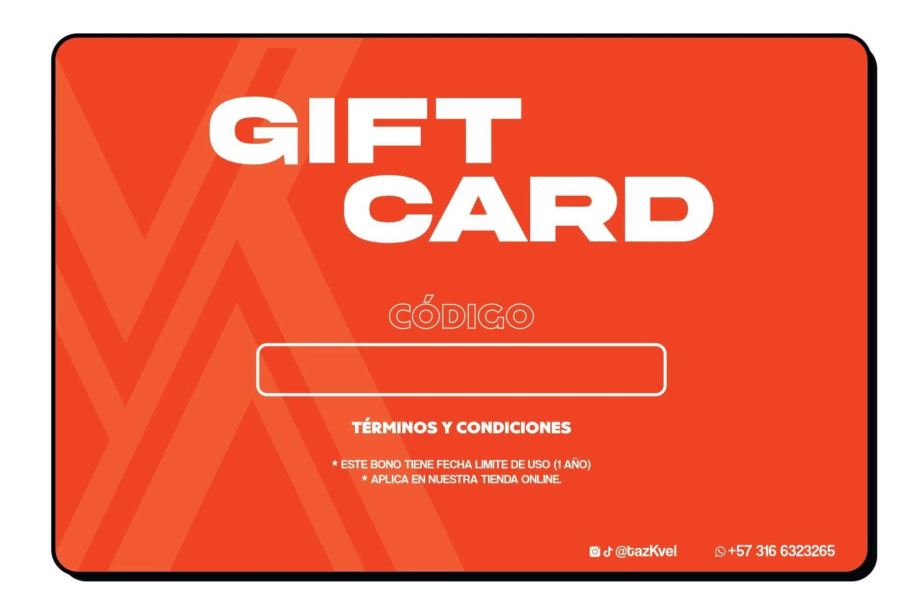 Tarjeta de regalo tazkvel - imagen 1