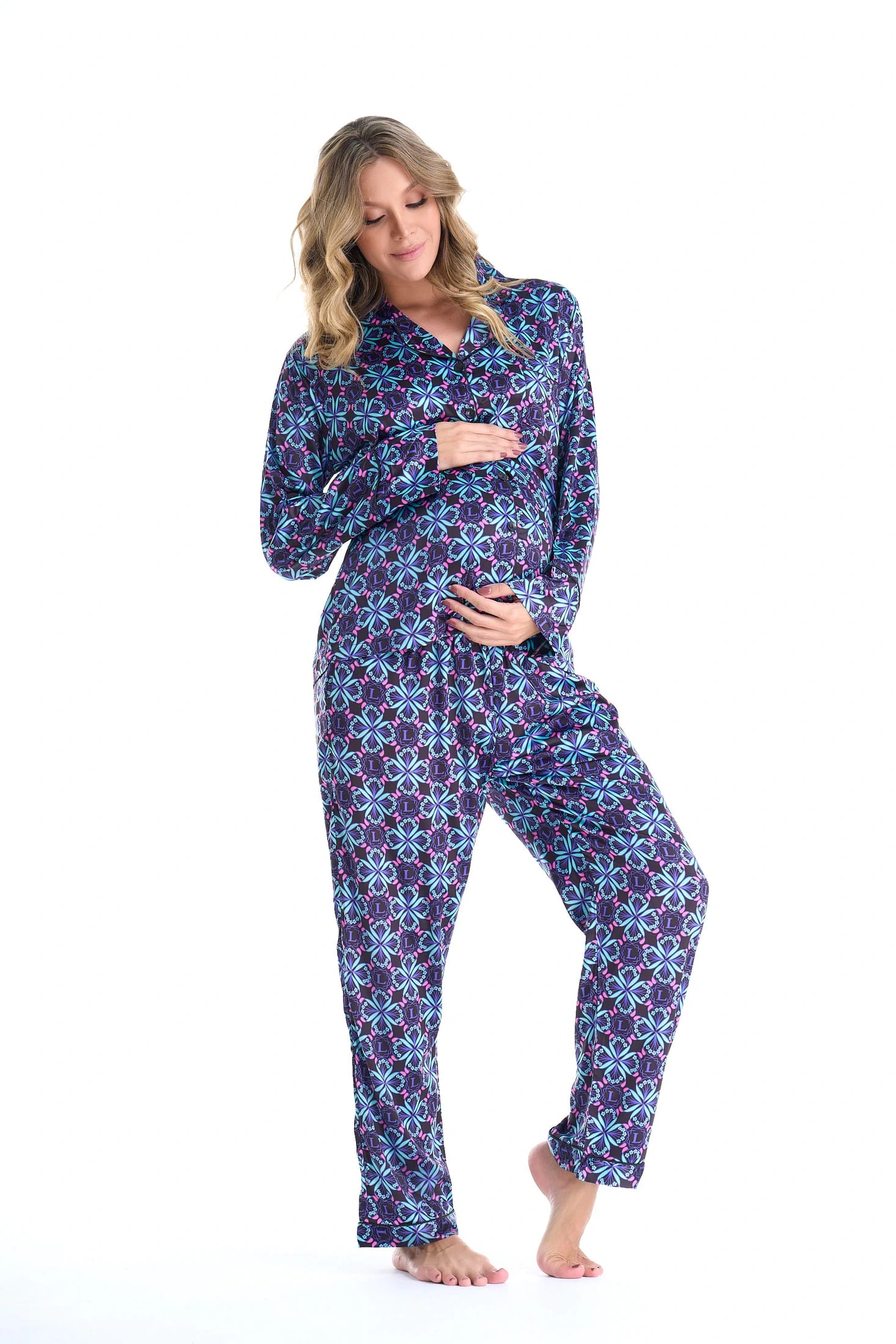 Conjunto pantalón bohemio azul - imagen 3
