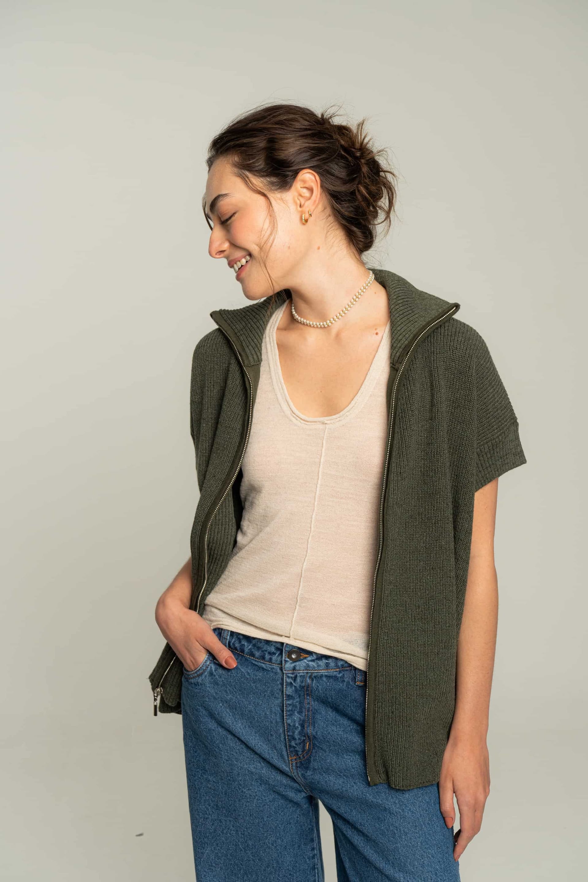 Chaleco zipper - verde - imagen 6