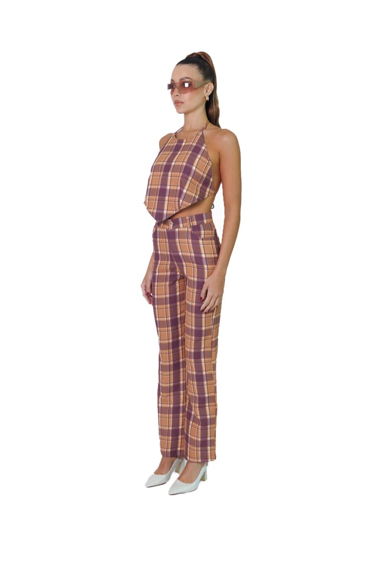 Howdy Top In Purple Tartan - imagen 3