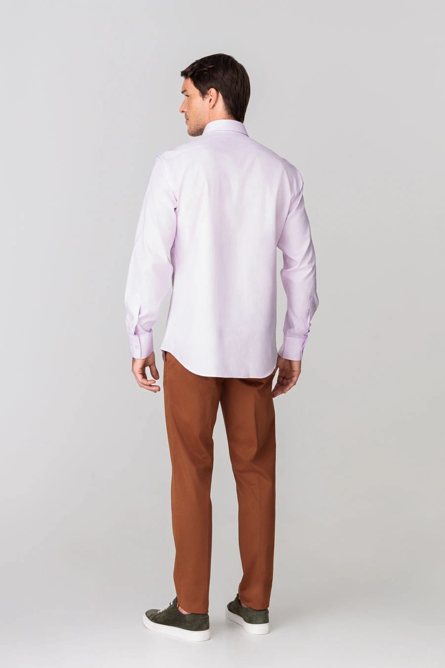 men’s cotton slim fit shirt lilac - imagen 2
