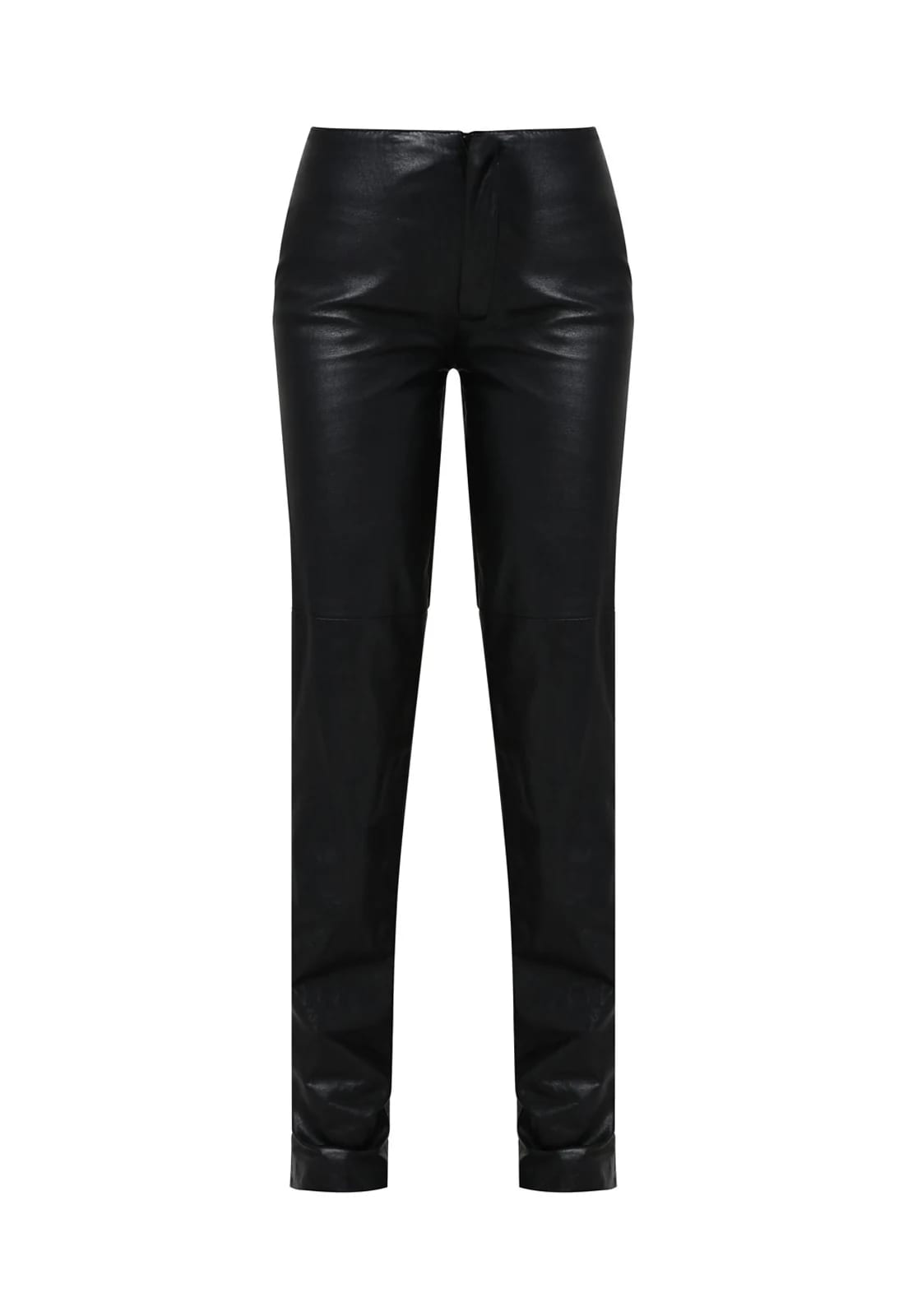 LEATHER LOW RISE TROUSERS - imagen 2