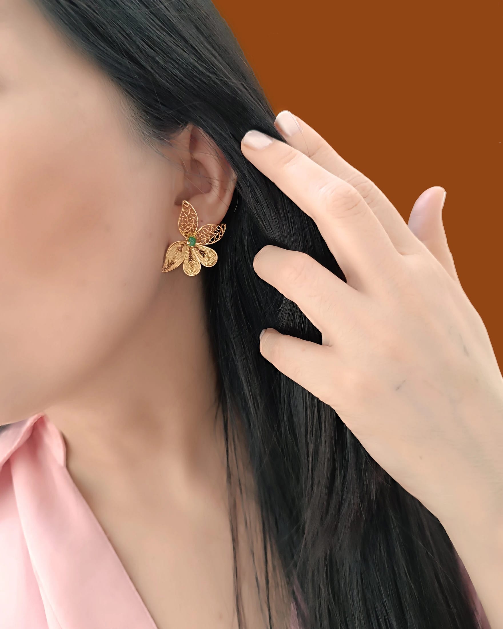 Aretes filigrana topo Imperial - imagen 2