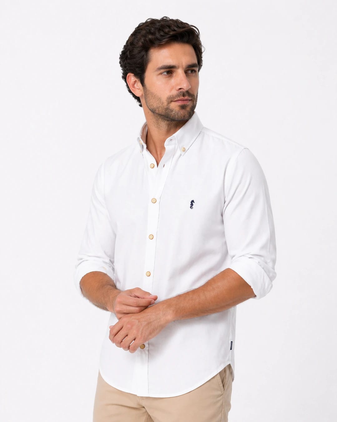 Camisa Manga Larga Oxford Premium Blanca - imagen 3