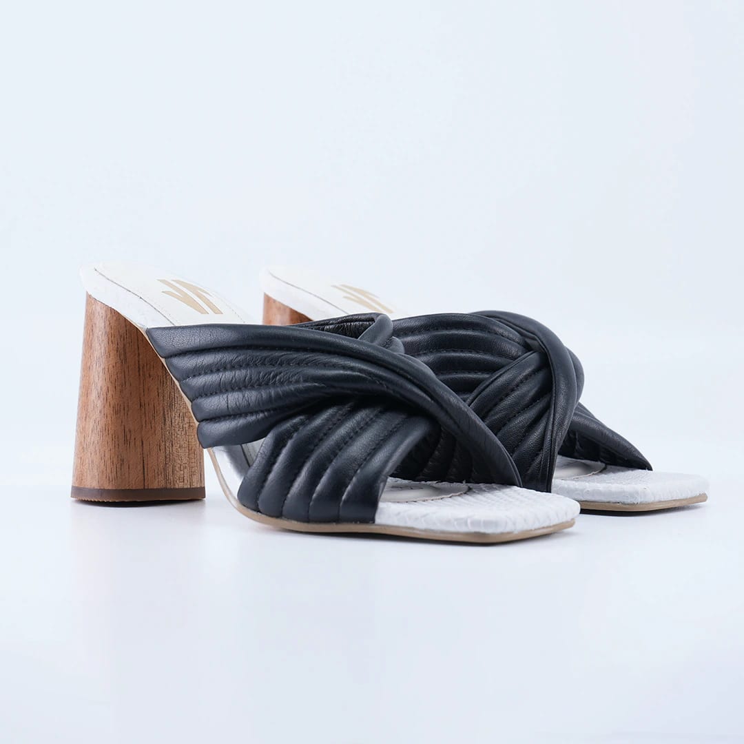 Silvia Cobos Carla tacón de madera Negro - imagen 1