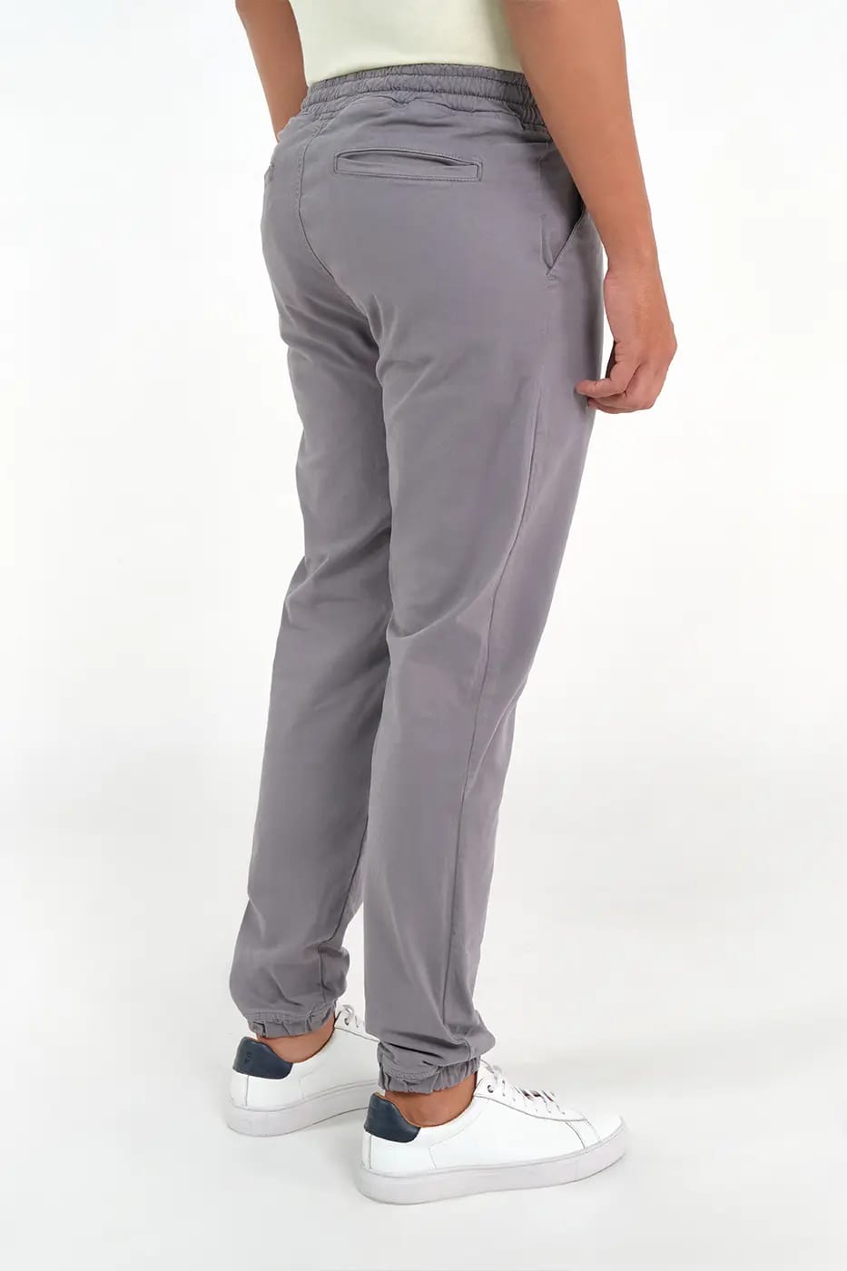 Pantalón Jogger Slim Fit Mezcla Algodón Gris - imagen 3