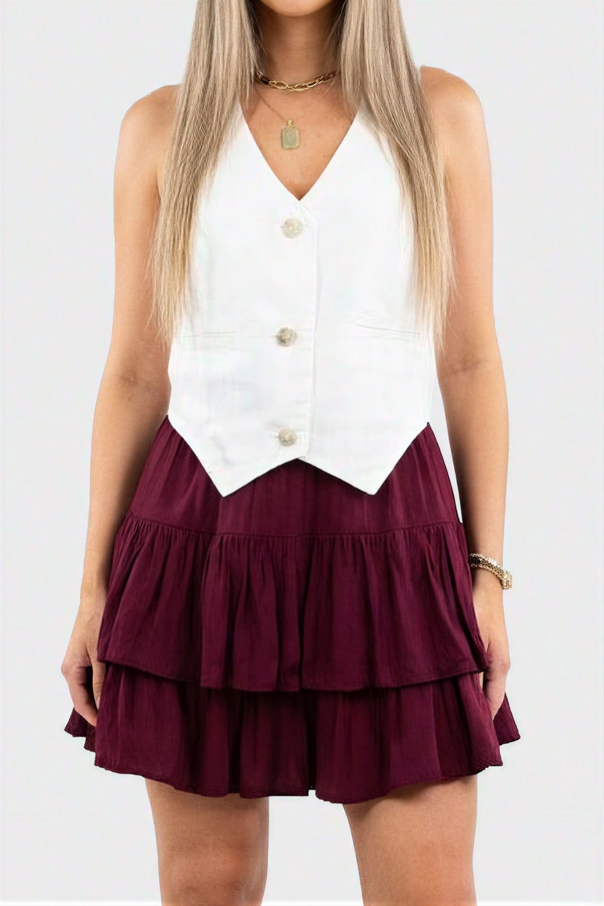 Chaleco Lia Indigo Crudo - imagen 1