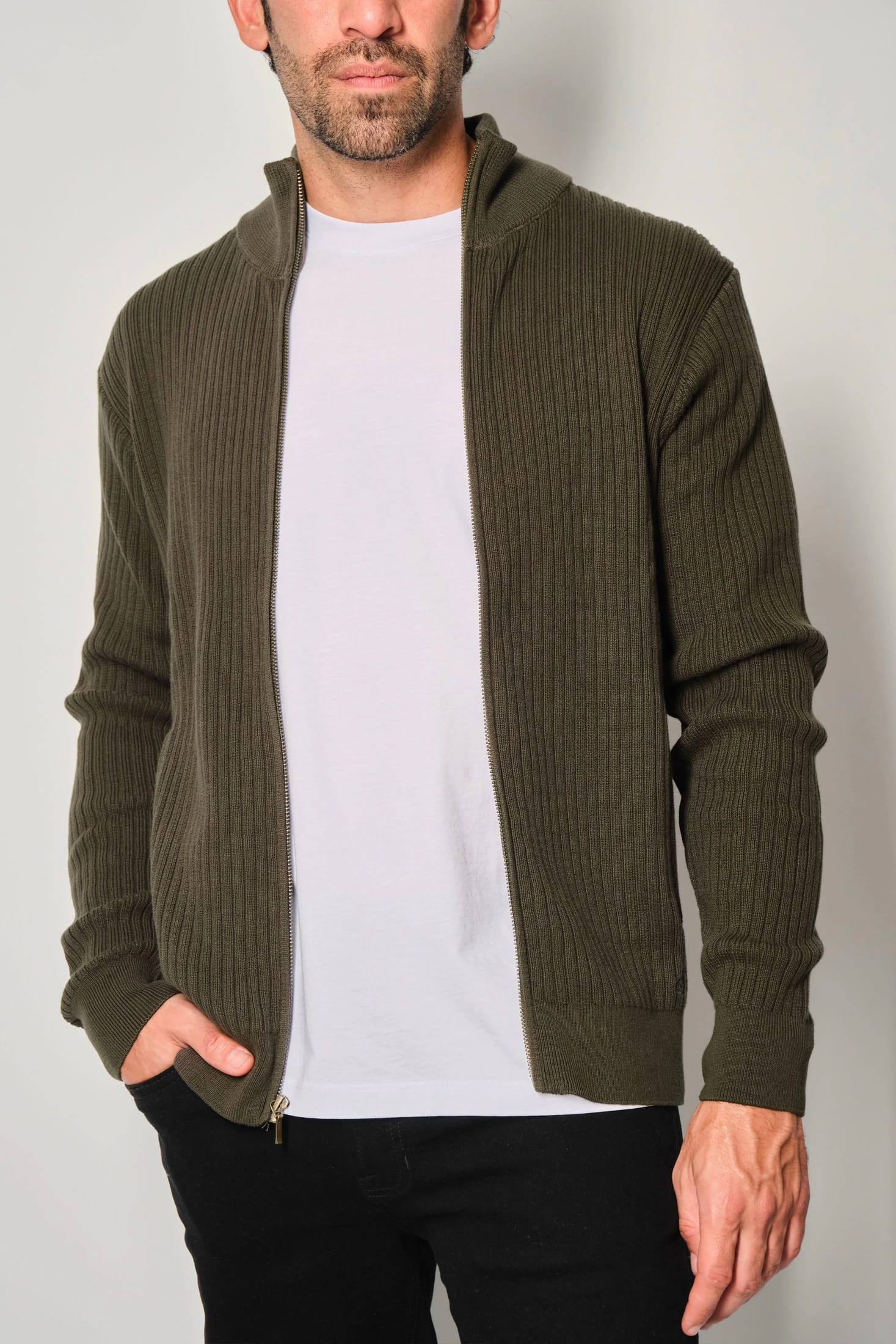 SACO LINED FULL ZIP MILITAR - imagen 3