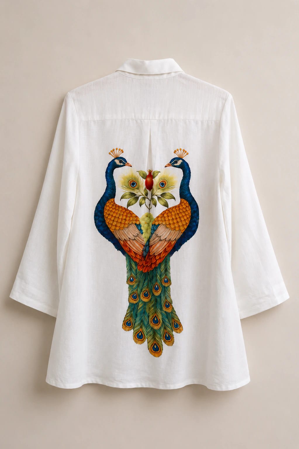 Women's Magnalia linen shirt dress white - imagen 4
