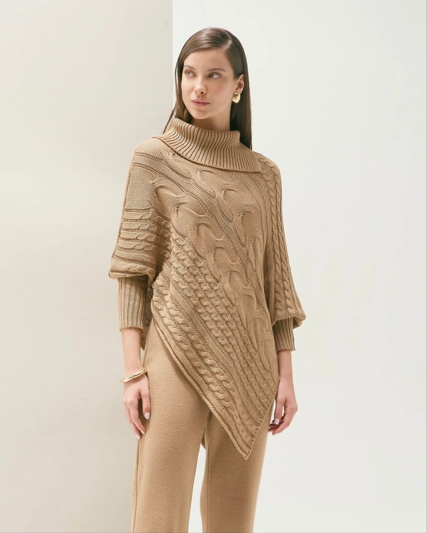 Ruana Pandora Camel - imagen 1