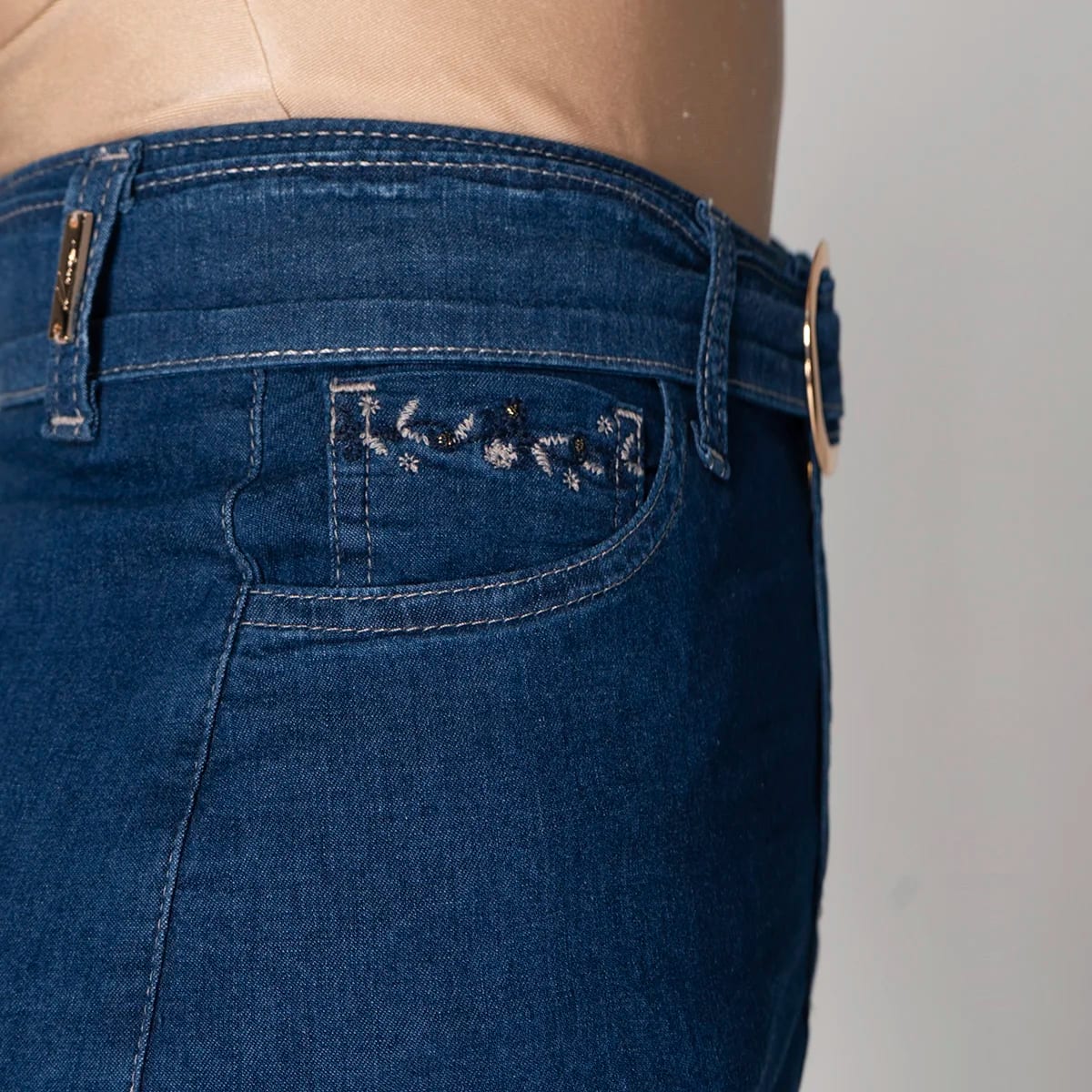 Falda Larga Denim Slim Kenbleu - imagen 5