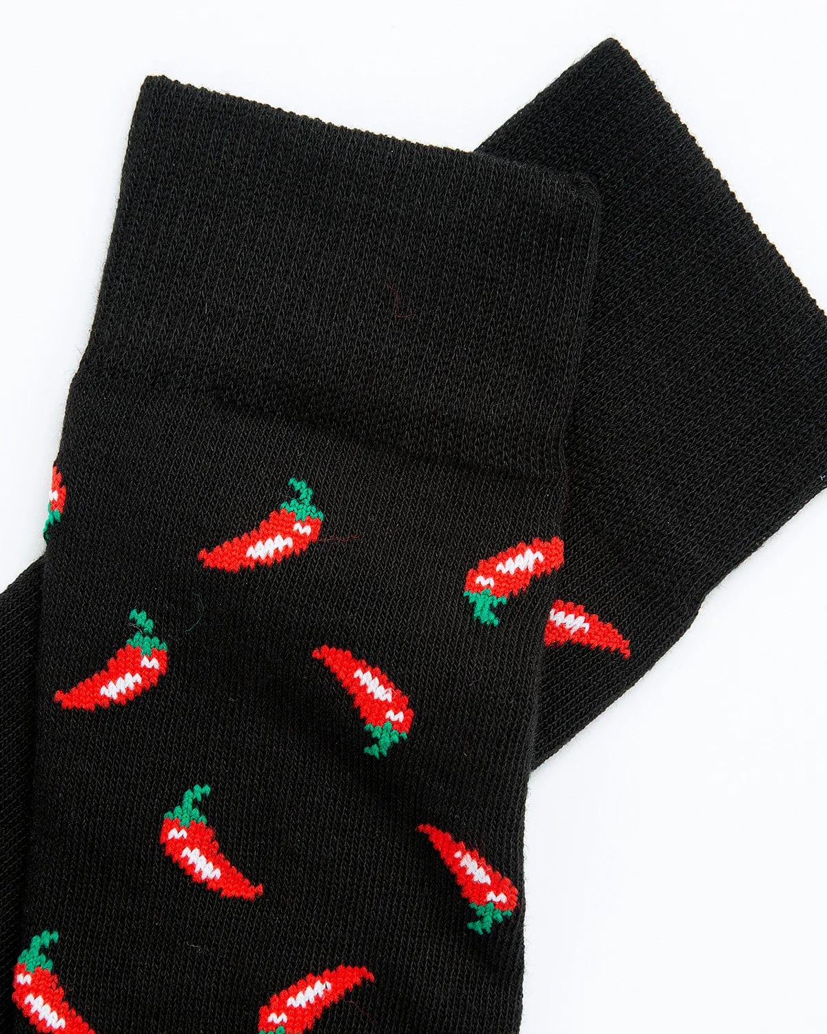 Medias Algodón Estampado Jalapeños - Fondo Negro - imagen 3