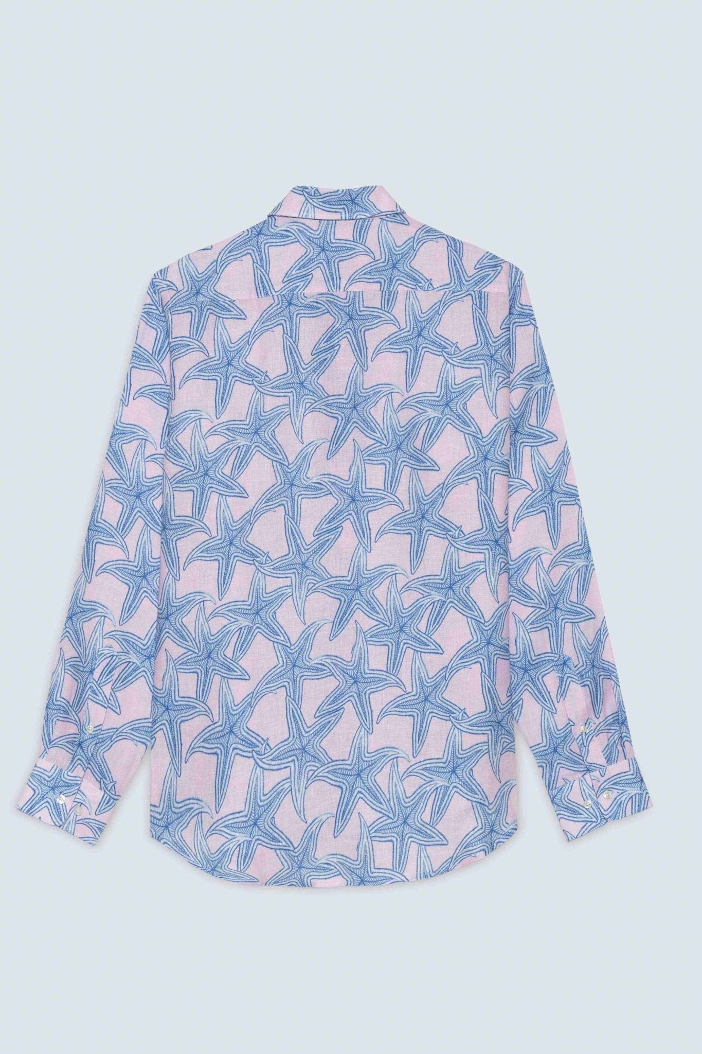 Men's linen shirt pink stella - imagen 5