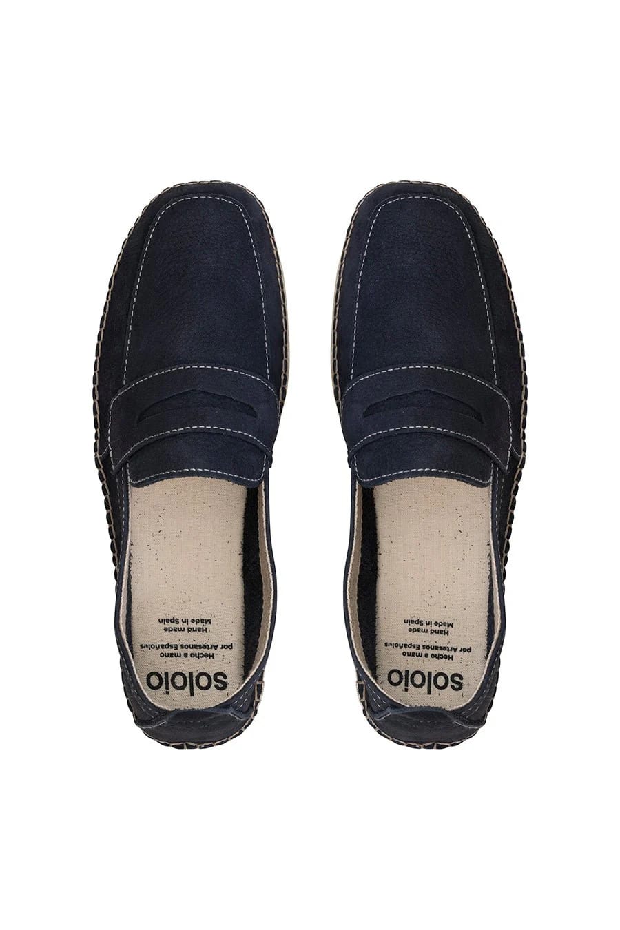 Men's leather espadrille navy masked - imagen 4