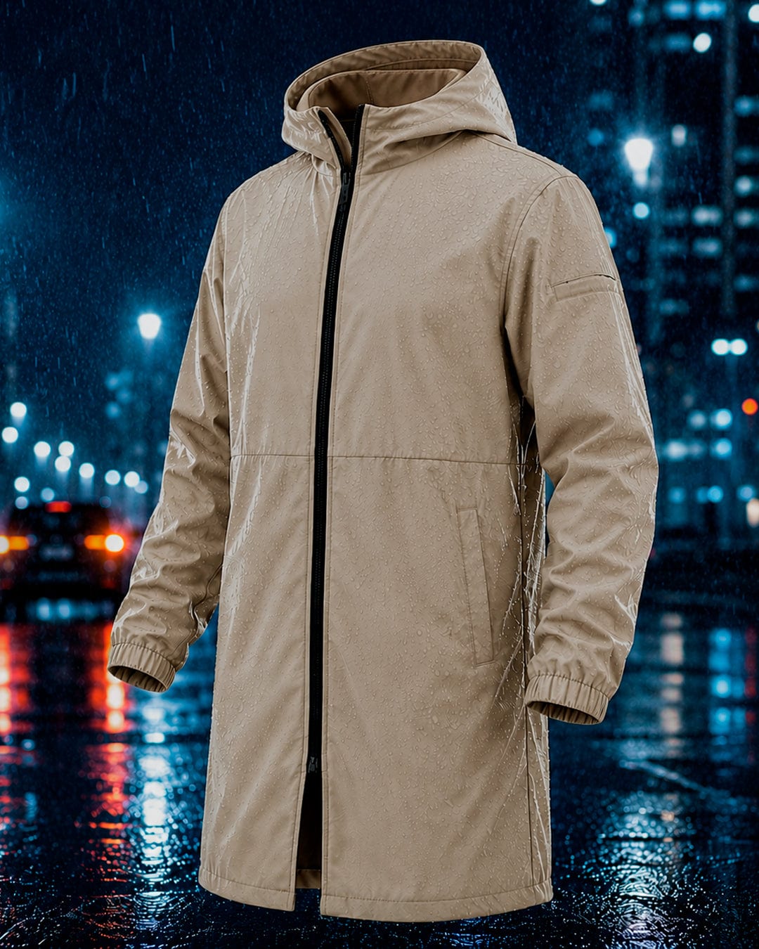 Chaqueta para lluvia beige - imagen 2