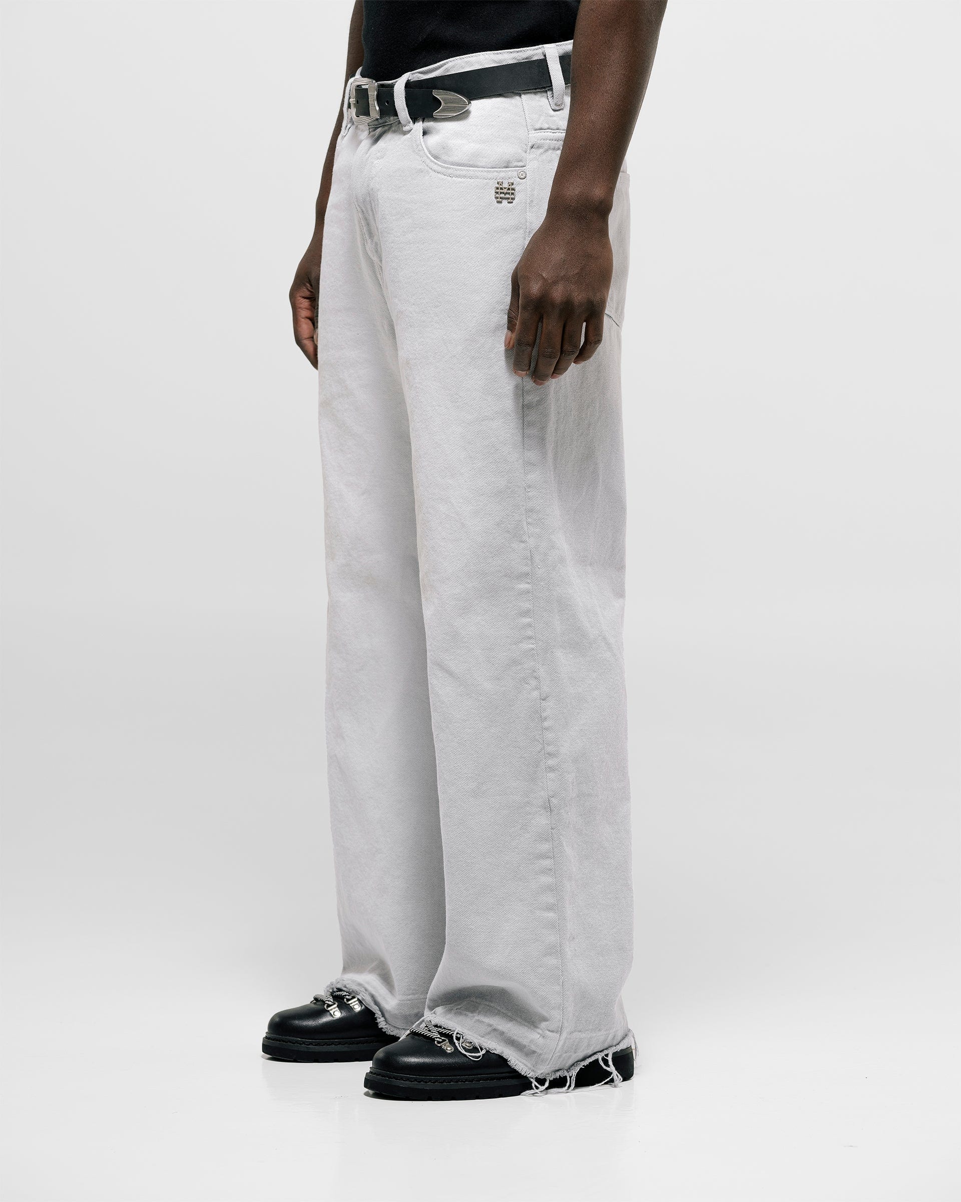 Flared Pants - Gris Claro Desgastado - imagen 2