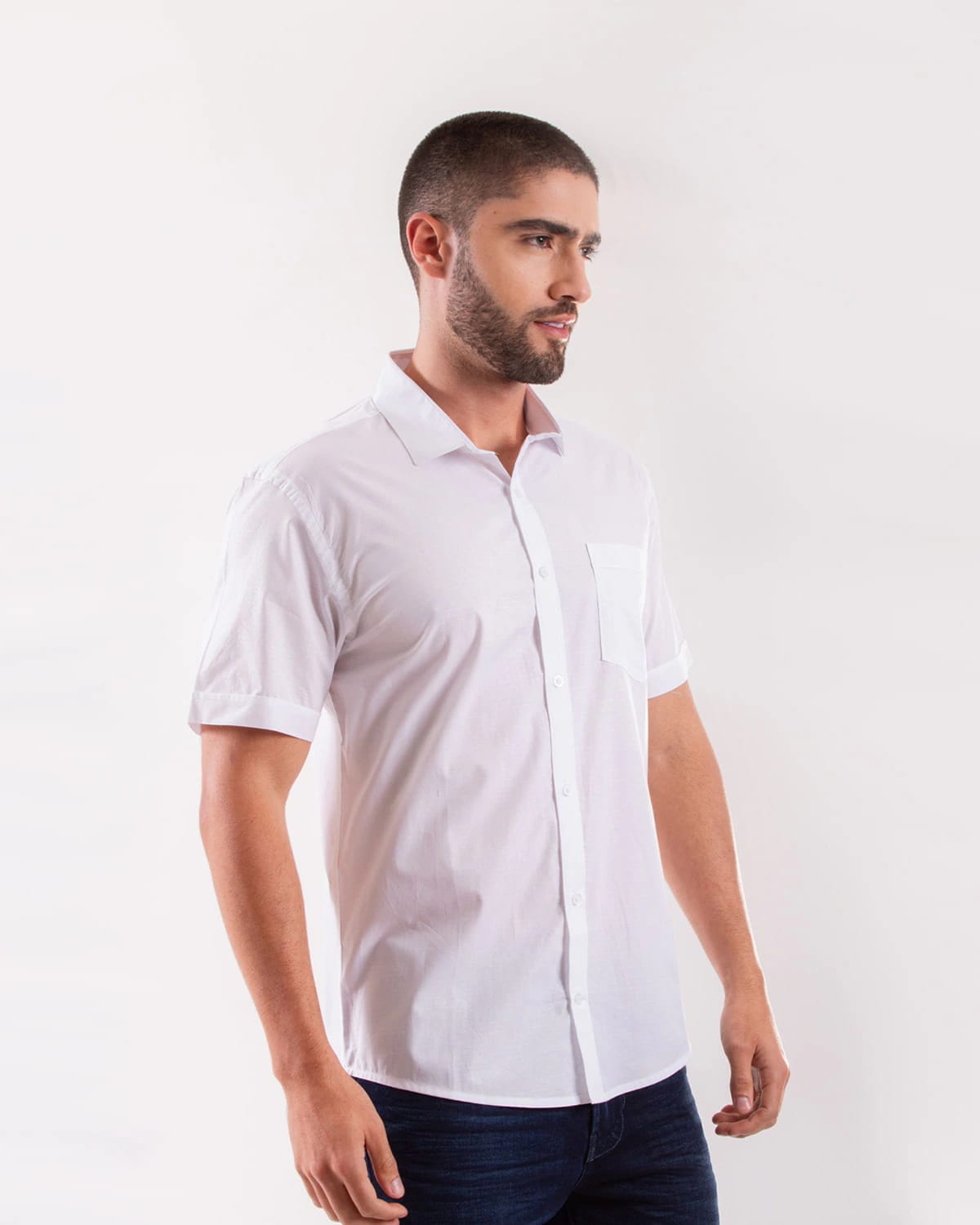 Camisa blanca manga corta para hombre - imagen 33
