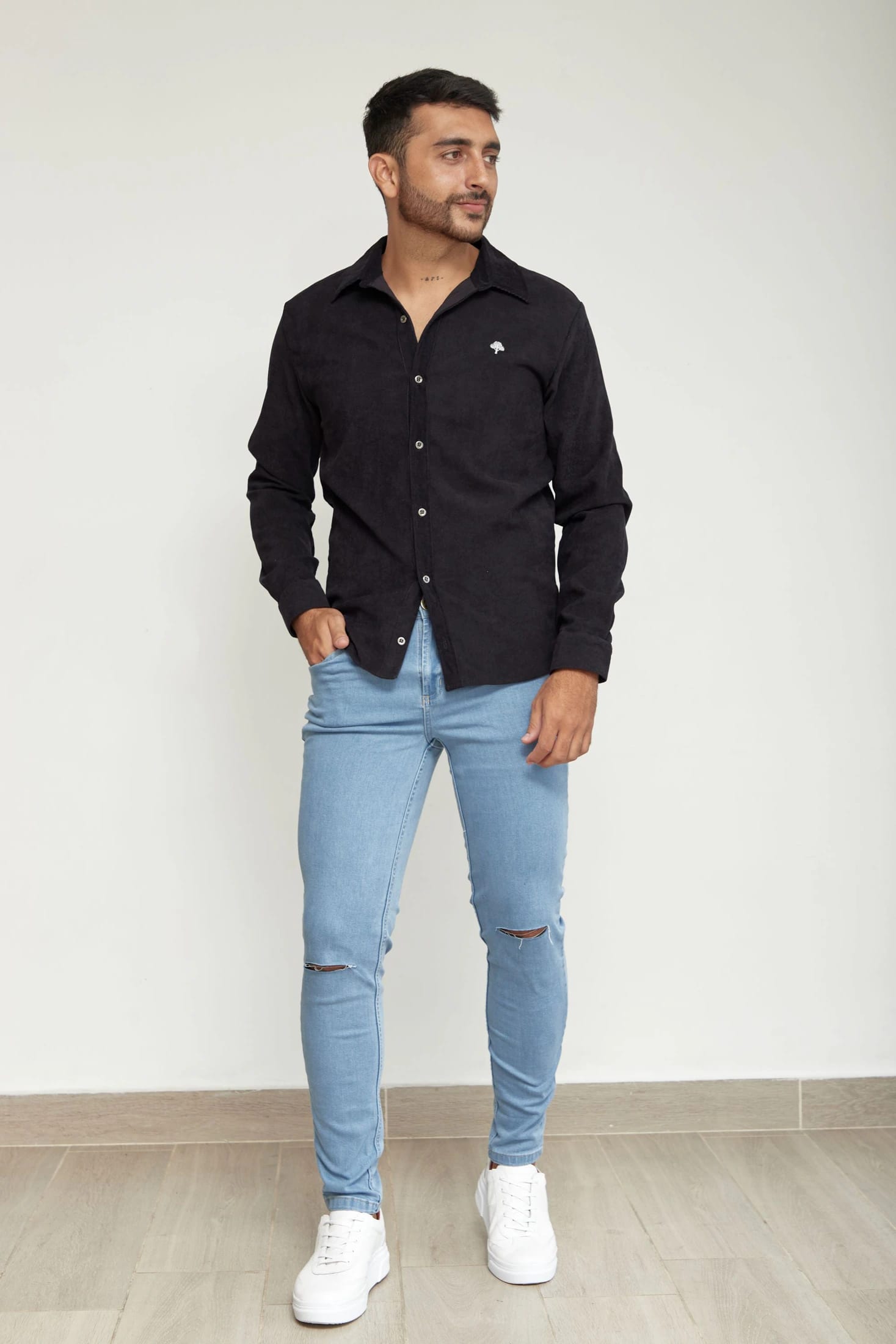 Camisa Clasica Pana Azul - imagen 6