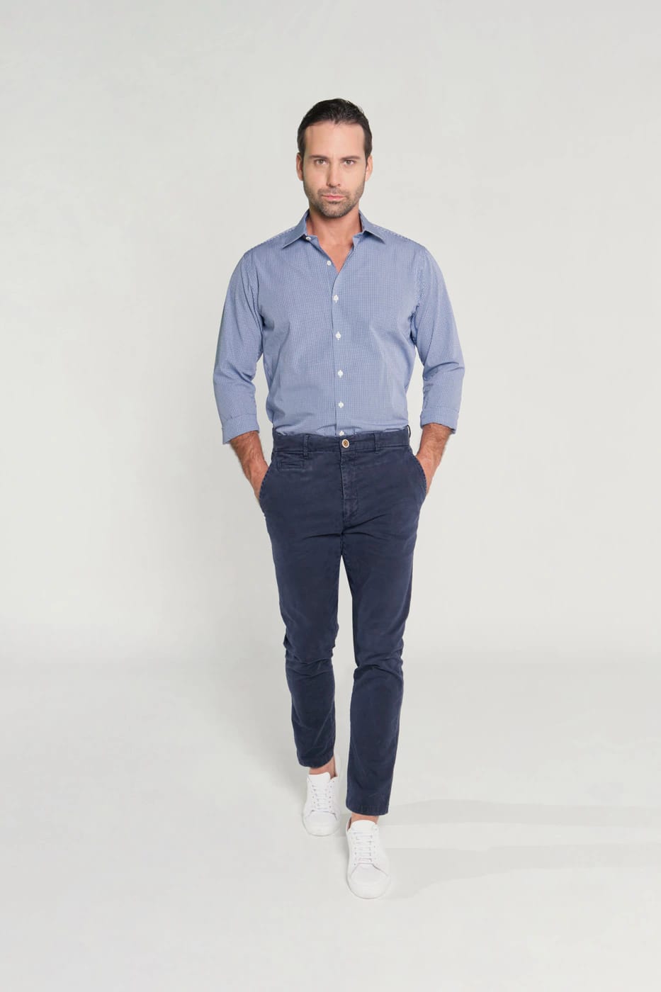 Camisa Classic Algodón Azul Oscuro - imagen 2