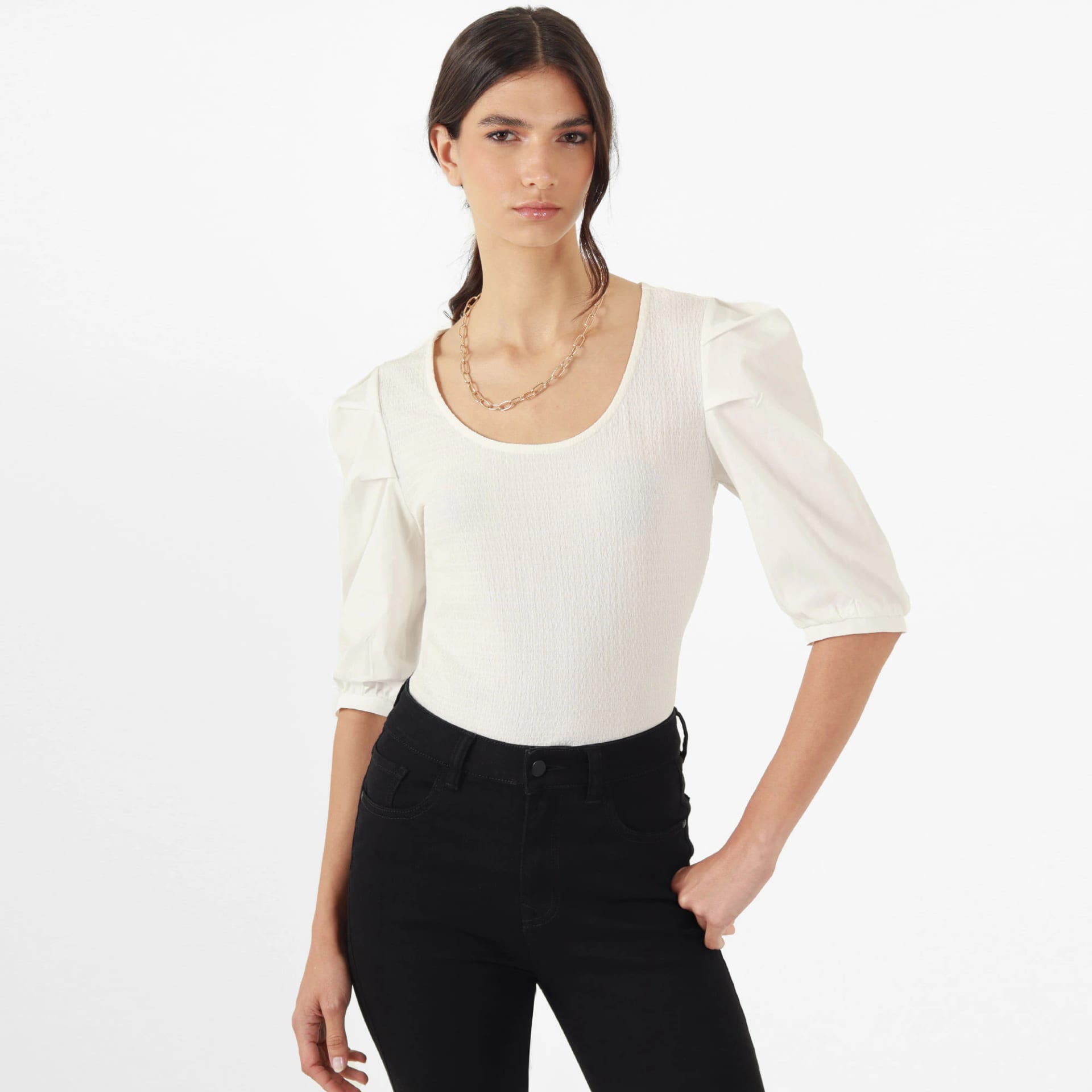 Blusa Cuello Redondo Manga 3Cuartos - imagen 29