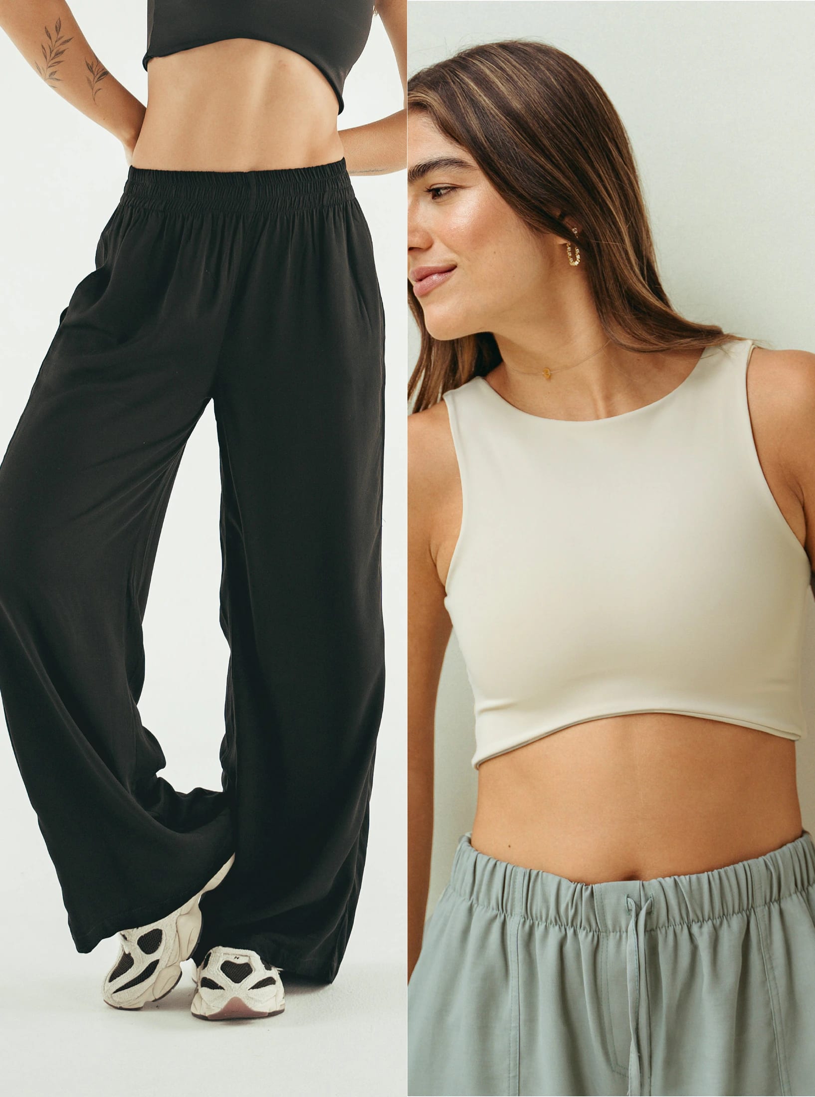 Pack Palazzo Black + Crop Top Soft - imagen 3