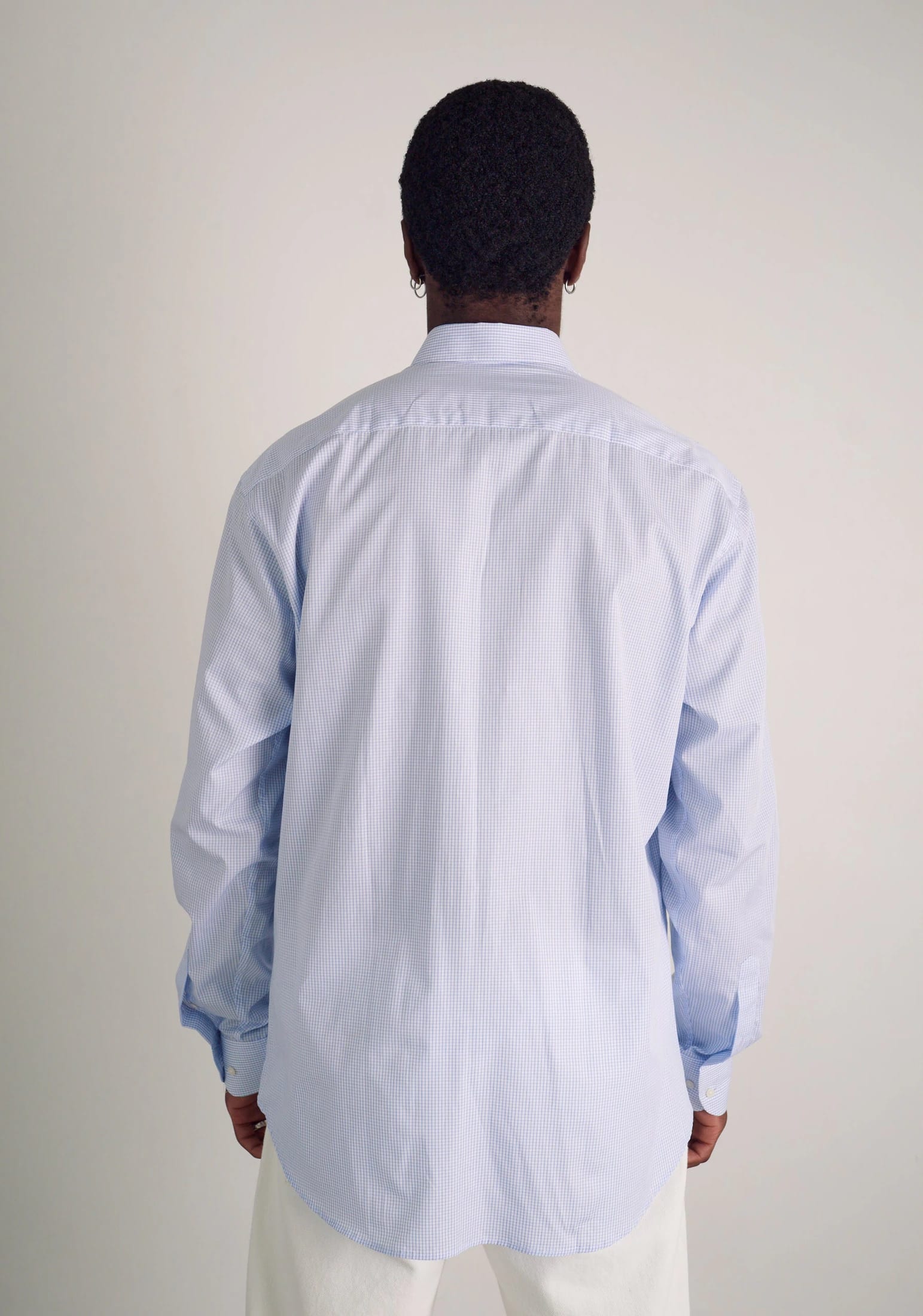 Camisa H CBD Cuadros Peq Azul Claro - imagen 4