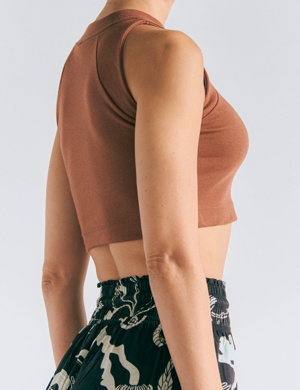 Crop Top Raglan  terracota Mujer - imagen 4