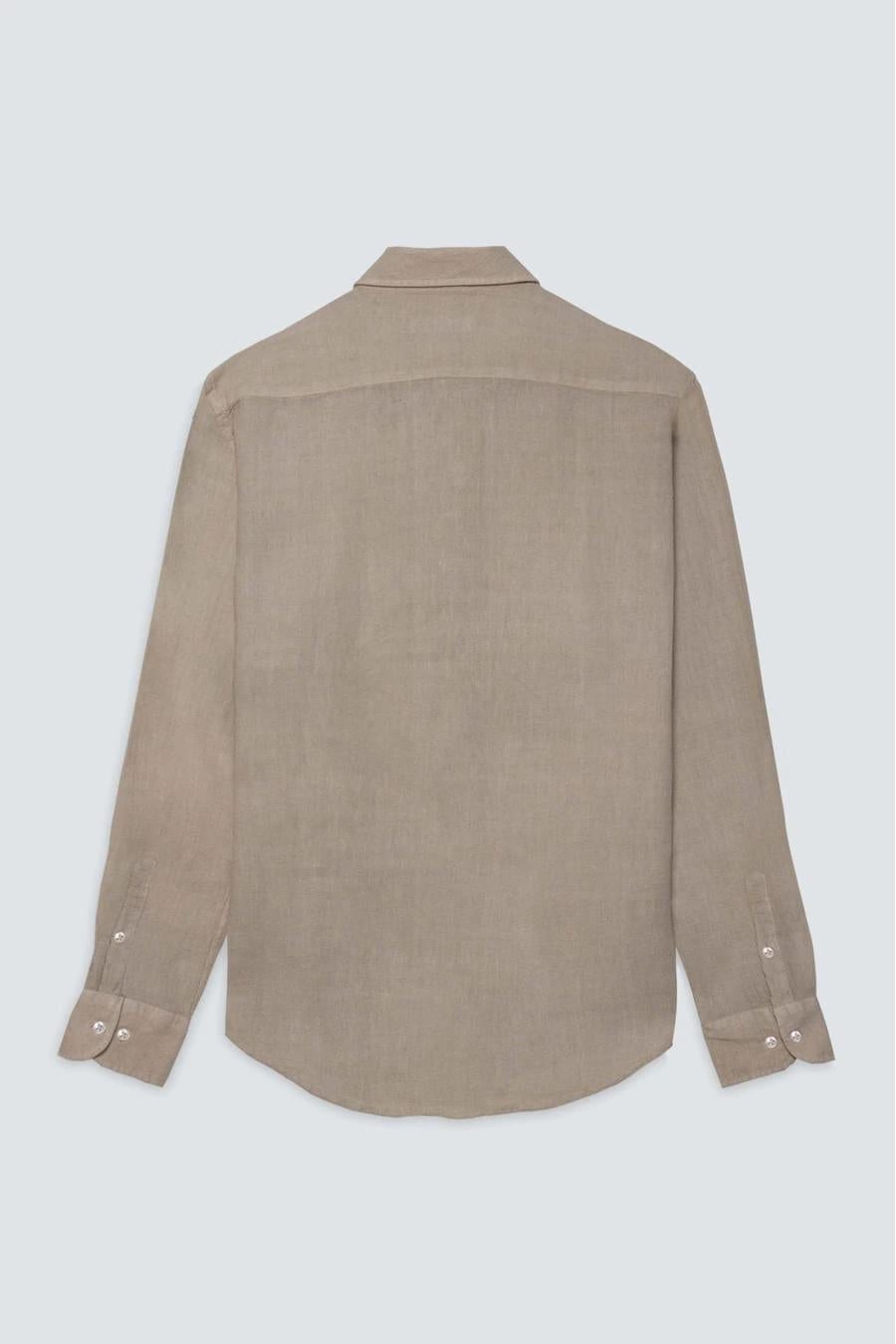 men’s linen shirt dark beige - imagen 2
