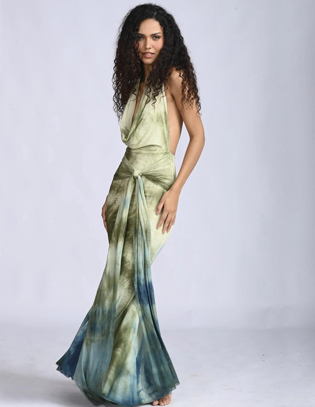 Vestido Elissa Spotted Turf Green + Oil - imagen 4