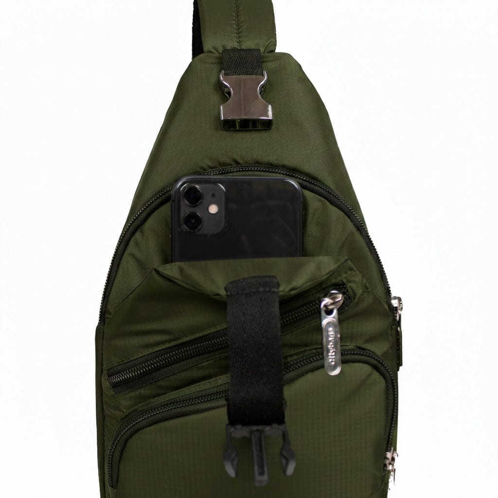 Bandolera Cruzada de Viaje Mediana Light Verde Militar -VM - imagen 6