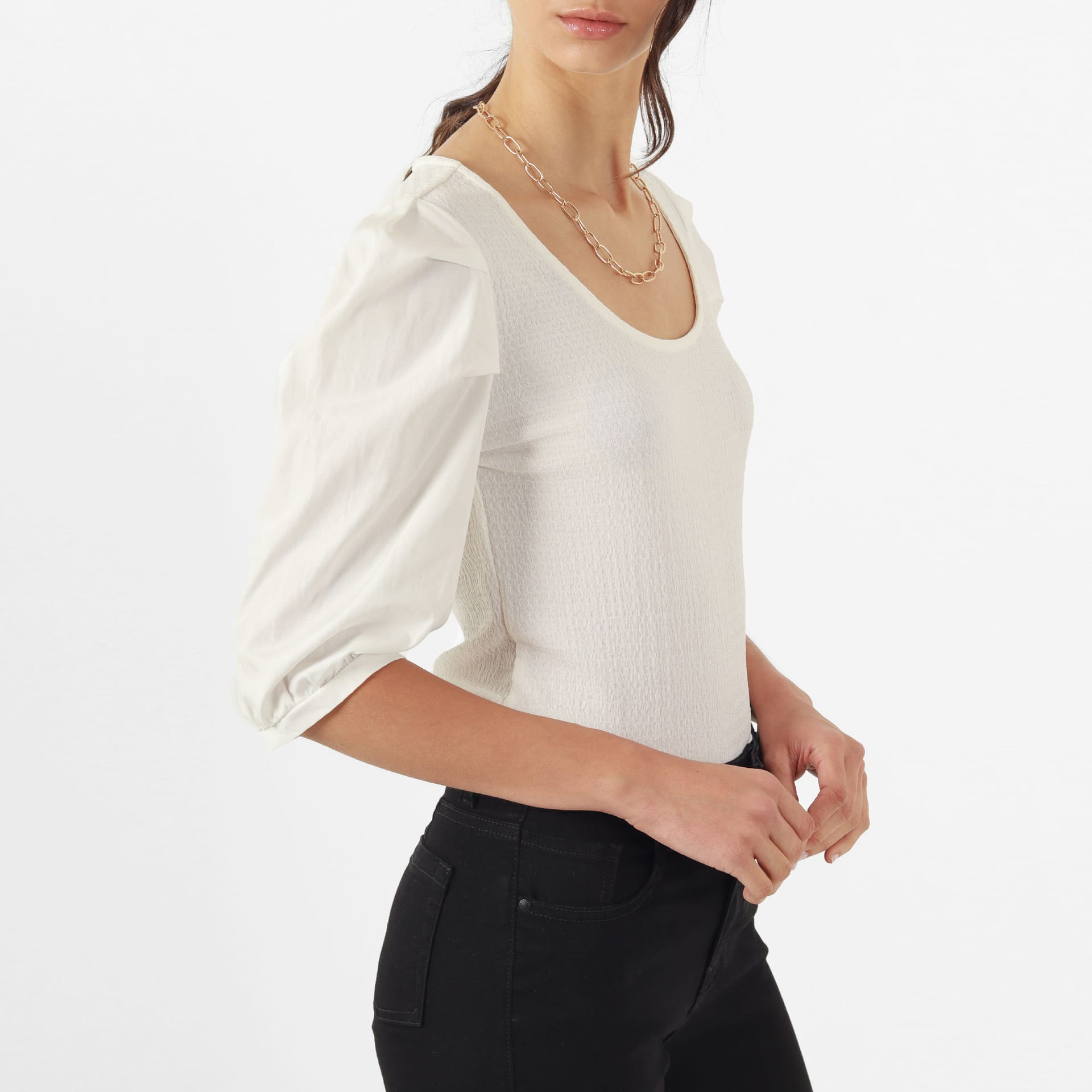 Blusa Cuello Redondo Manga 3Cuartos - imagen 31