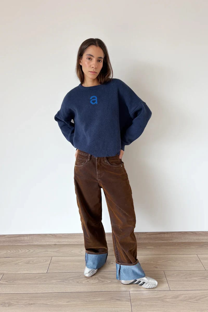 MONOGRAM SWEATER NAVY BLUE - imagen 10
