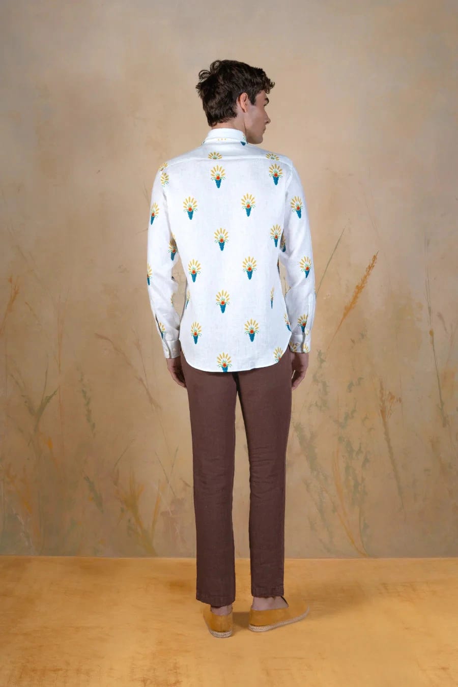 Ortuso linen shirt white - imagen 3