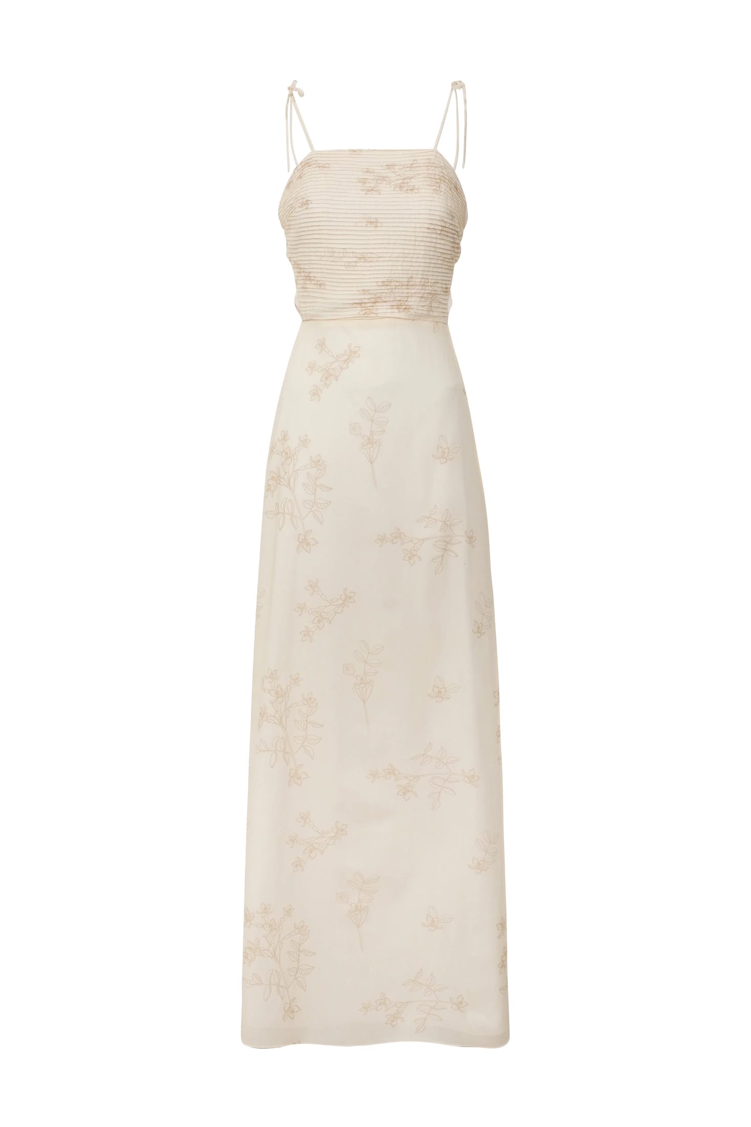 Tejada Pleated Cotton Midi Dress / Ivory Guayacan - imagen 2