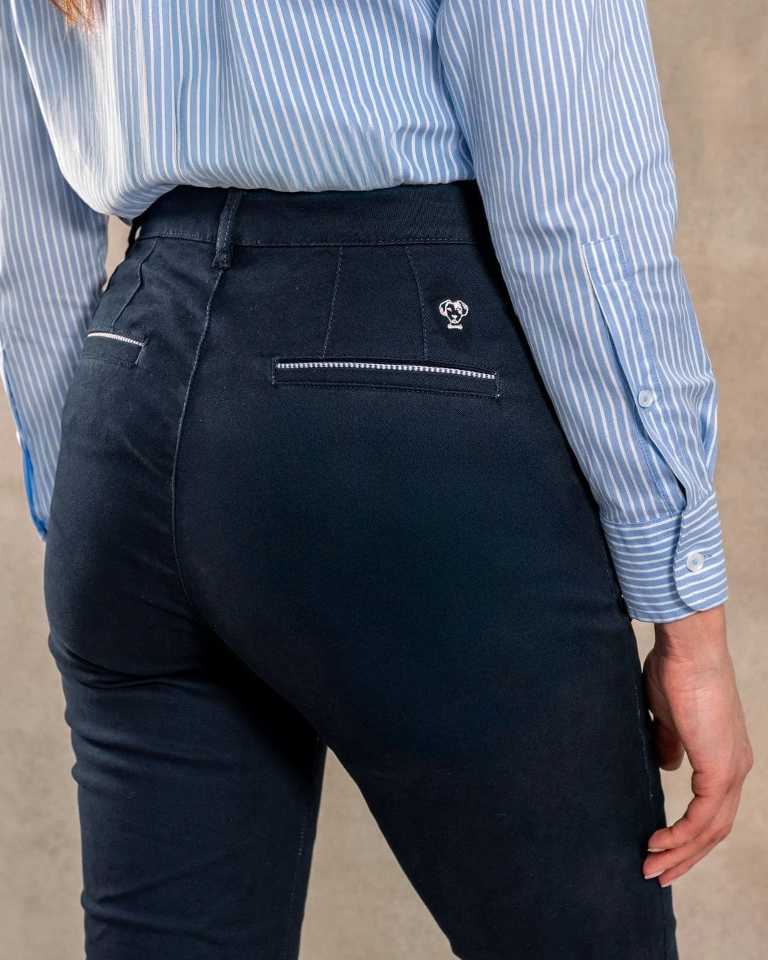 Pantalon Elastico de Mujer Azul Navy - imagen 2