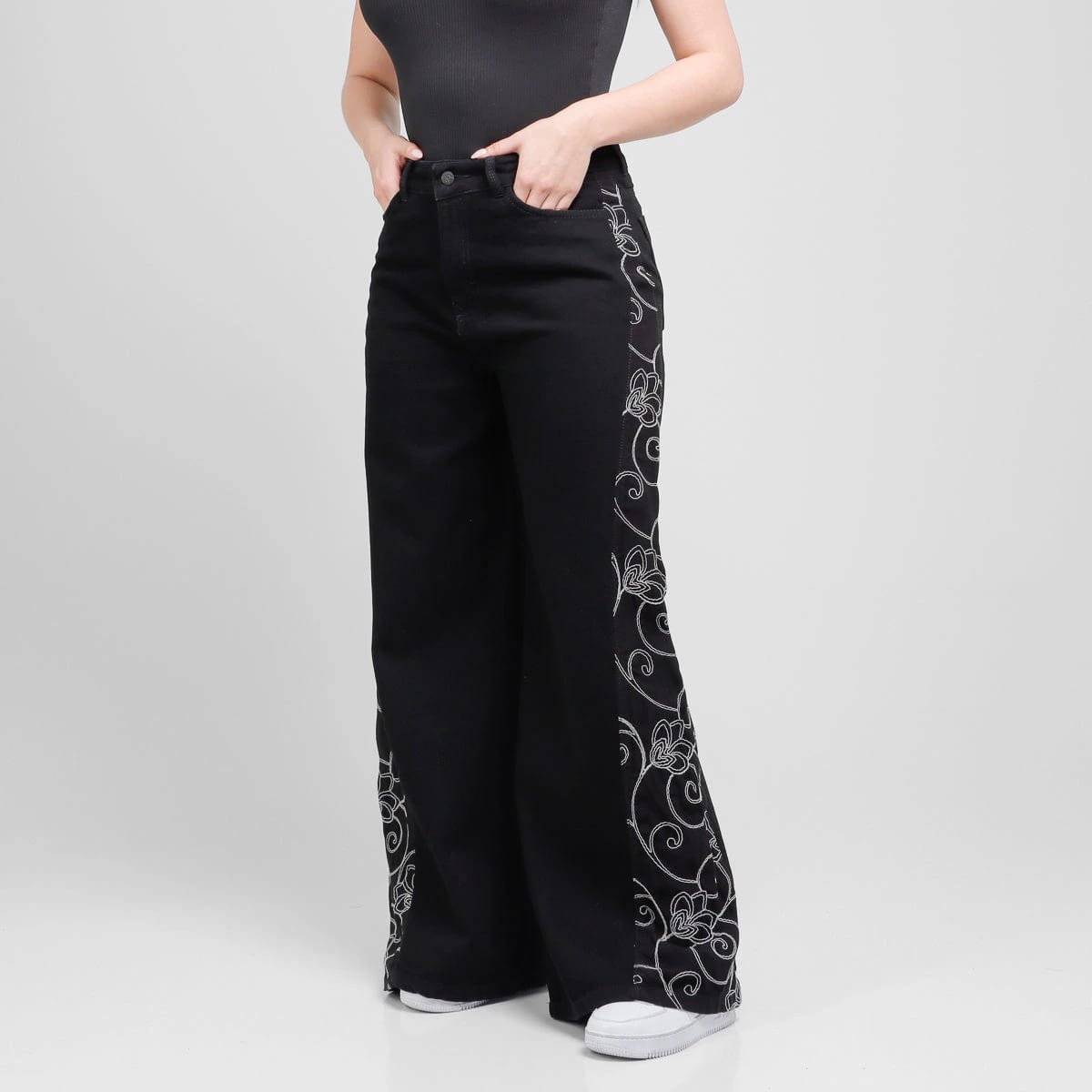 Jean Axspen Wide Leg Ax-2968 Negro - imagen 1