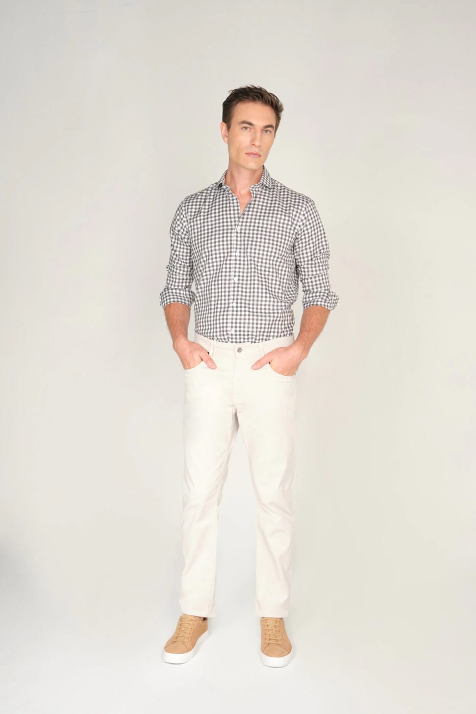 Camisa Classic Algodón Grey Cuadros - imagen 2