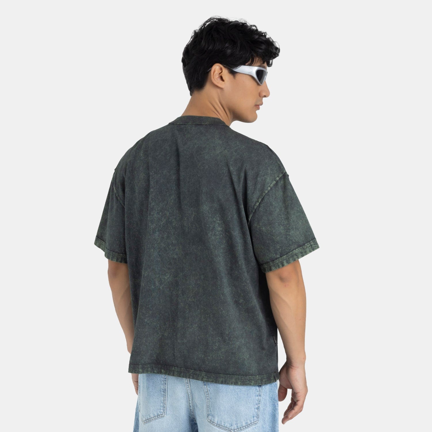 Acid Washed Boxy Tee Green - imagen 2