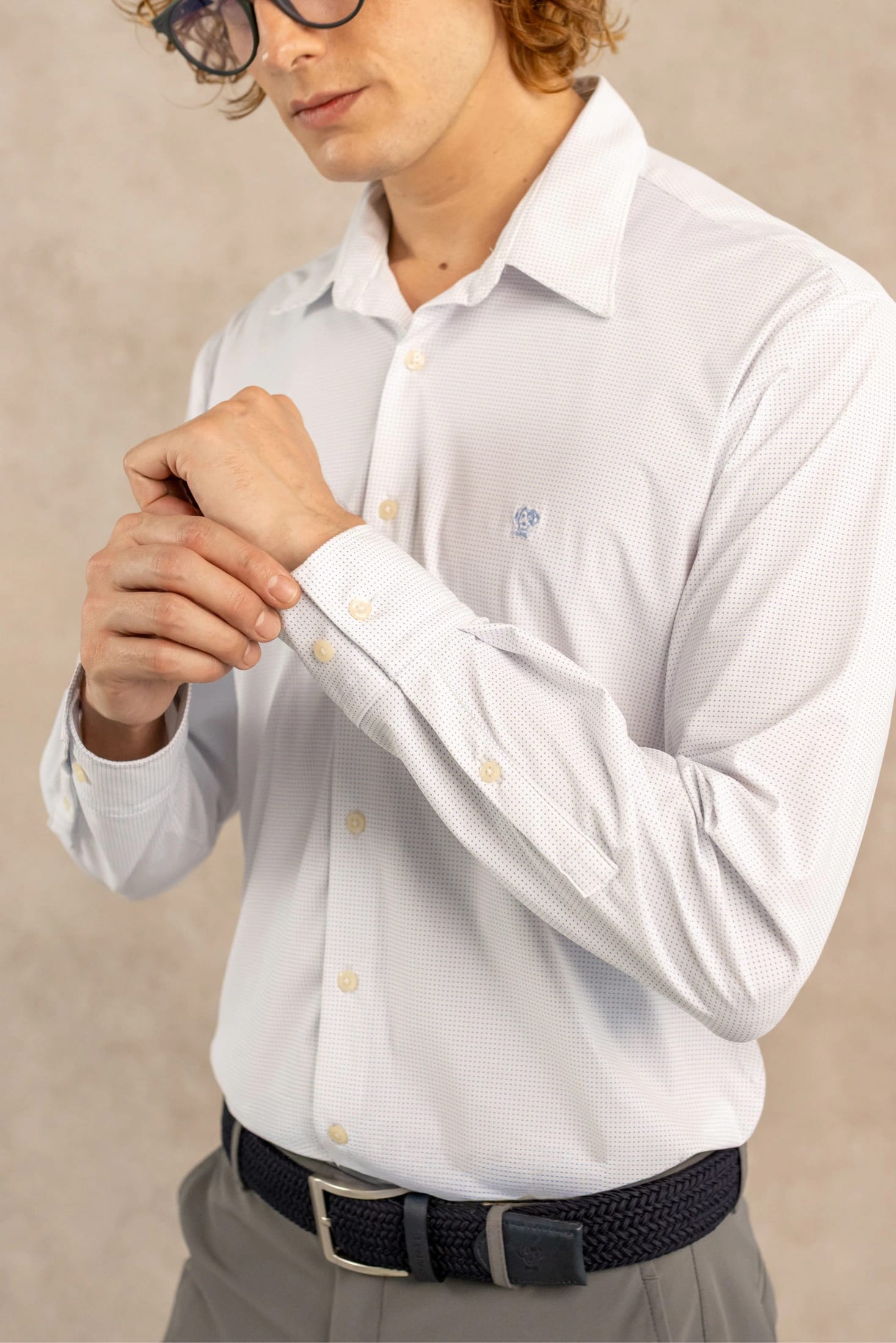 Camisa Performance Blue Dots - imagen 4