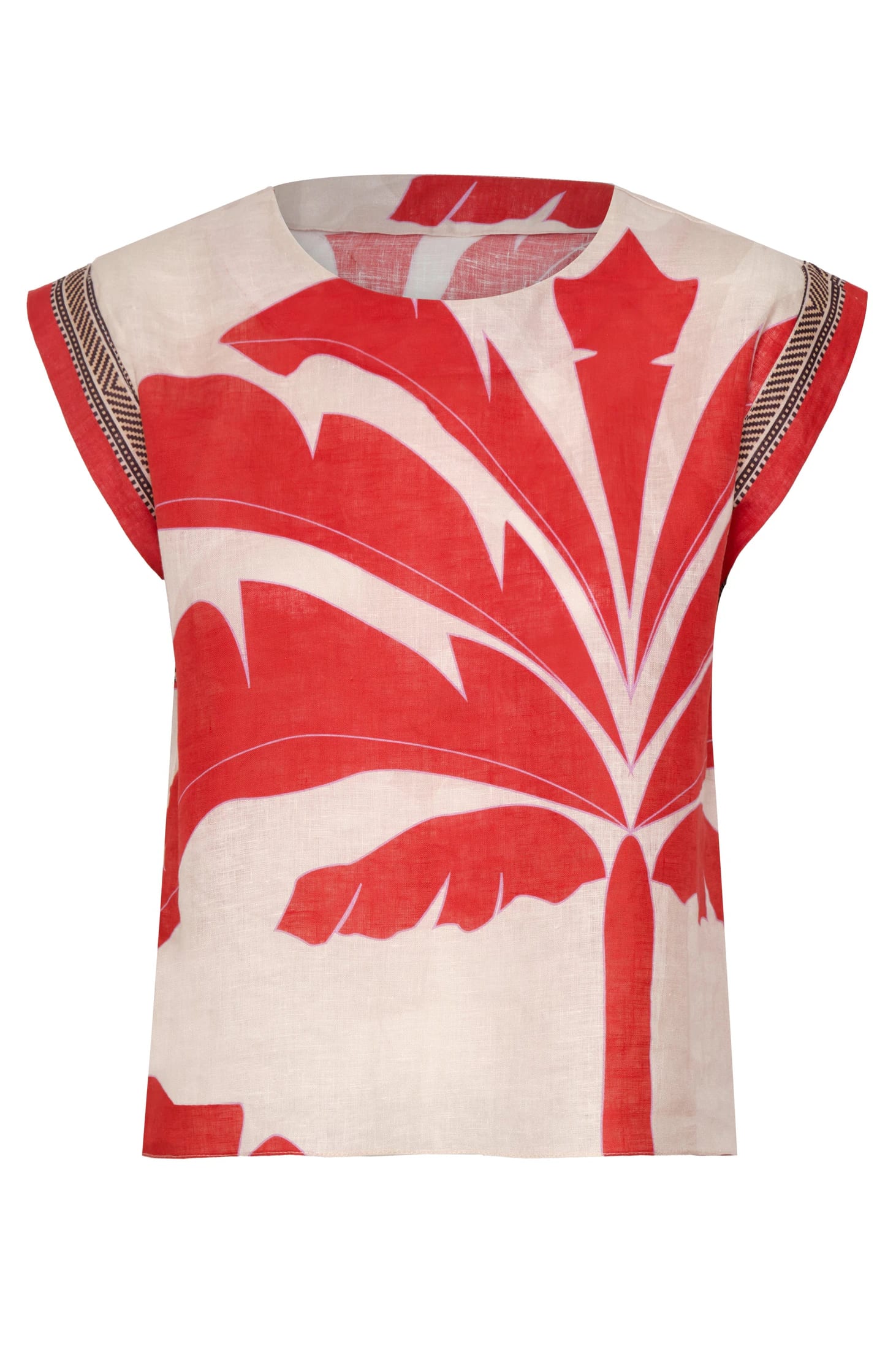 Montera Linen Top / Orange Palms - imagen 1