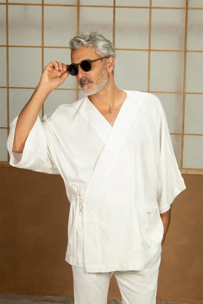CAMISA KIMONO BLANCO - imagen 2